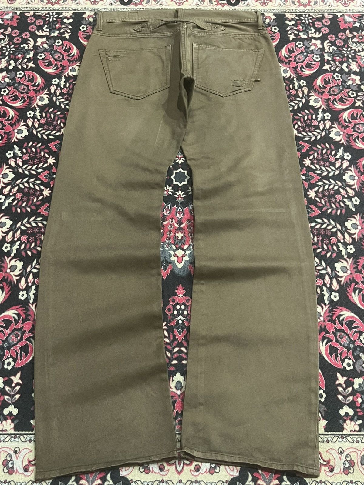 semanticdesign Vintage Japanese Semantic Design Brown Wash Distressed Pants Size US 30 / EU 46 - 2 Thumbnail