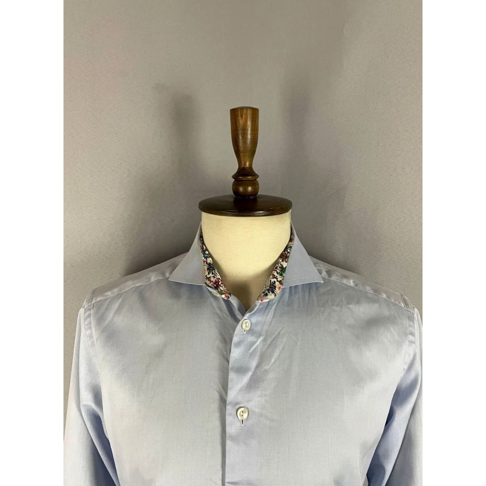 Eton Eton Shirt Mens 42 Light Blue Slim Fit Casual Size Cotton Long Sleeve Button Size US XL / EU 56 / 4 - 4 Thumbnail
