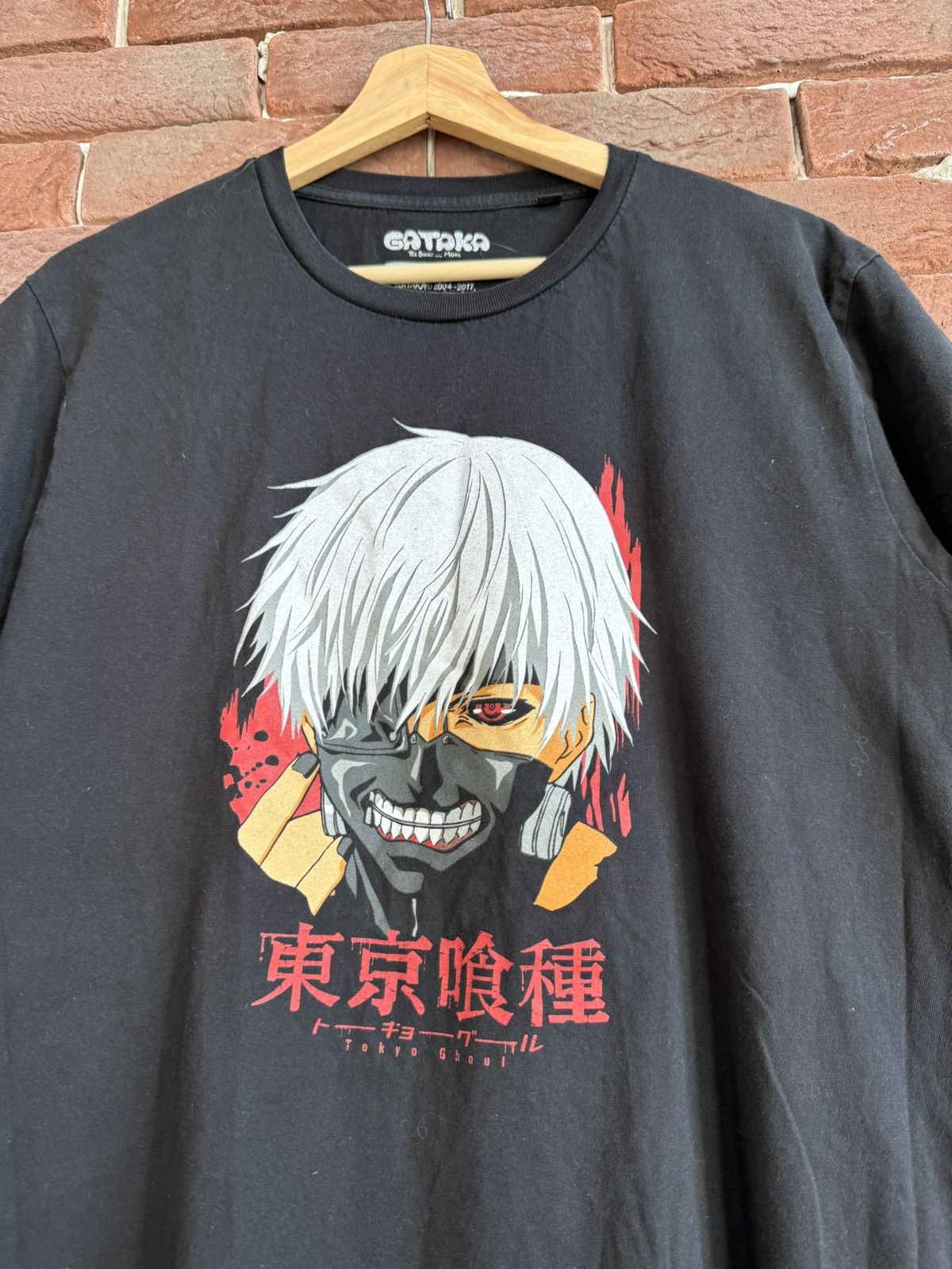 Anime Rare Tokyo Ghoul Kaneki Anime Manga Tshirt Black XL Y2K Size US XL / EU 56 / 4 - 2 Thumbnail