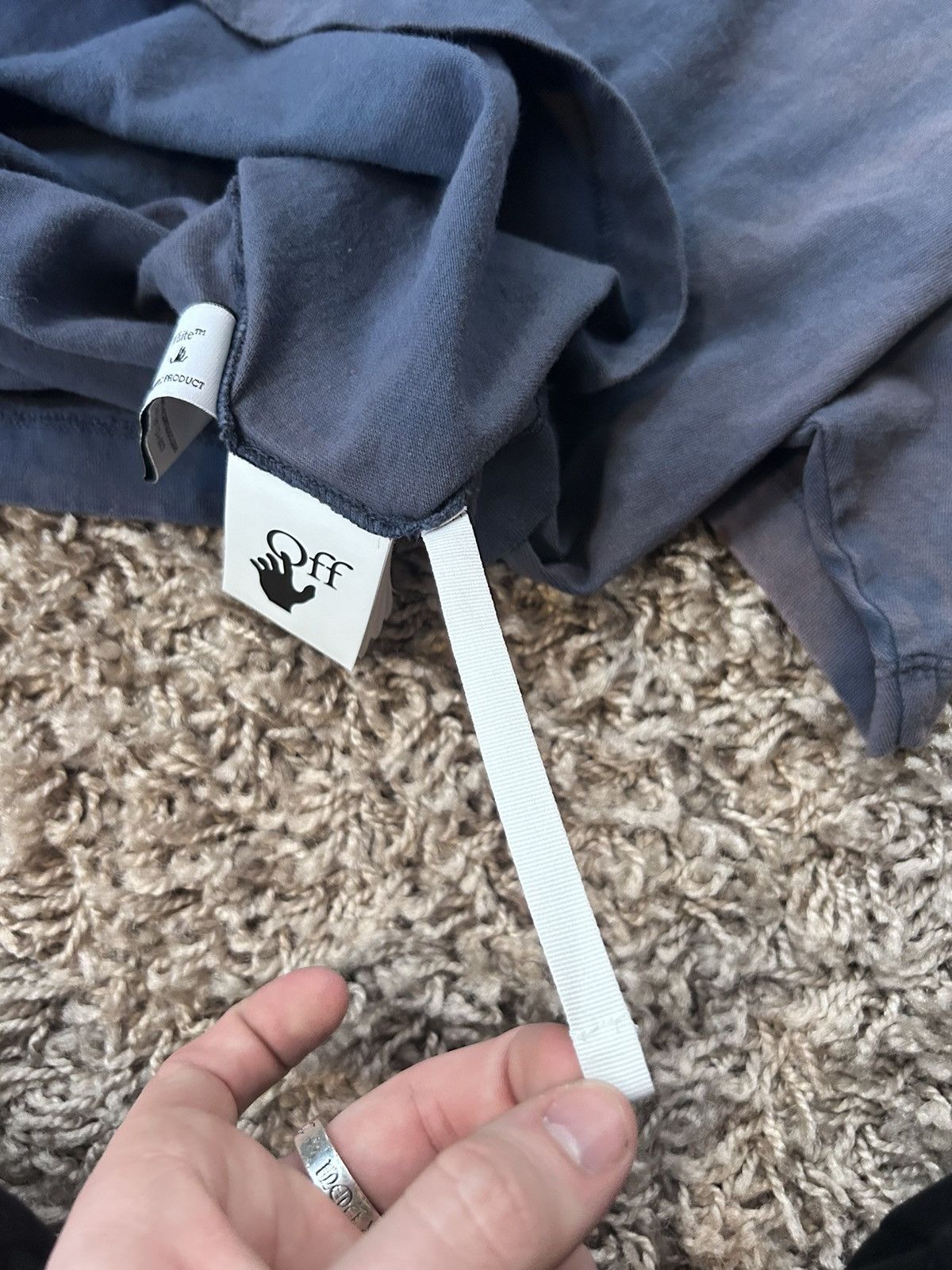 Off-White Off White Navy Brown Fade Tee Size S Size US S / EU 44-46 / 1 - 12 Thumbnail