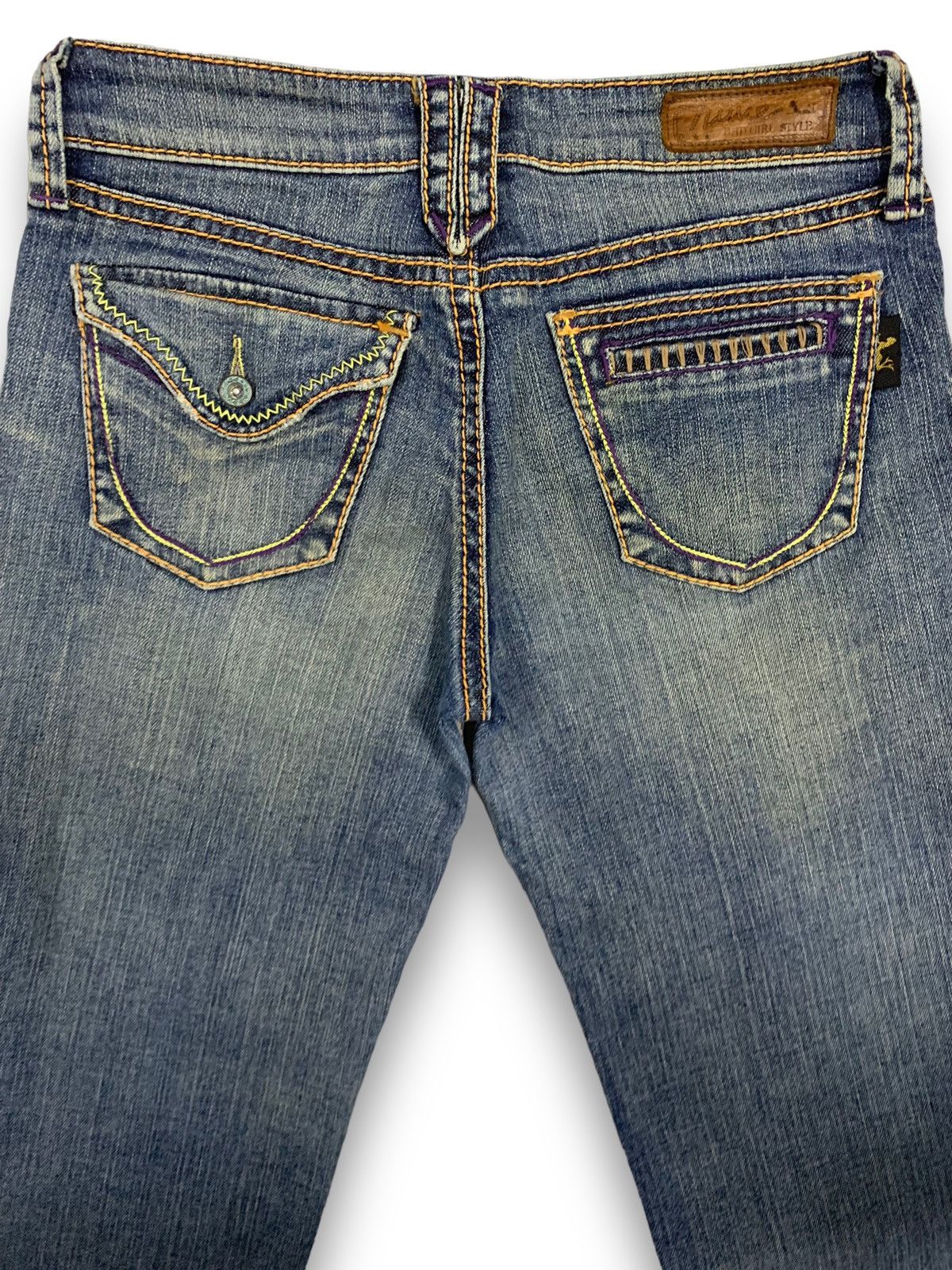 Hysteric Glamour Vintage Japanese Brand Bad Girl Style Mud Wash Flare Jeans Size 28" / US 6 / IT 42 - 11 Thumbnail