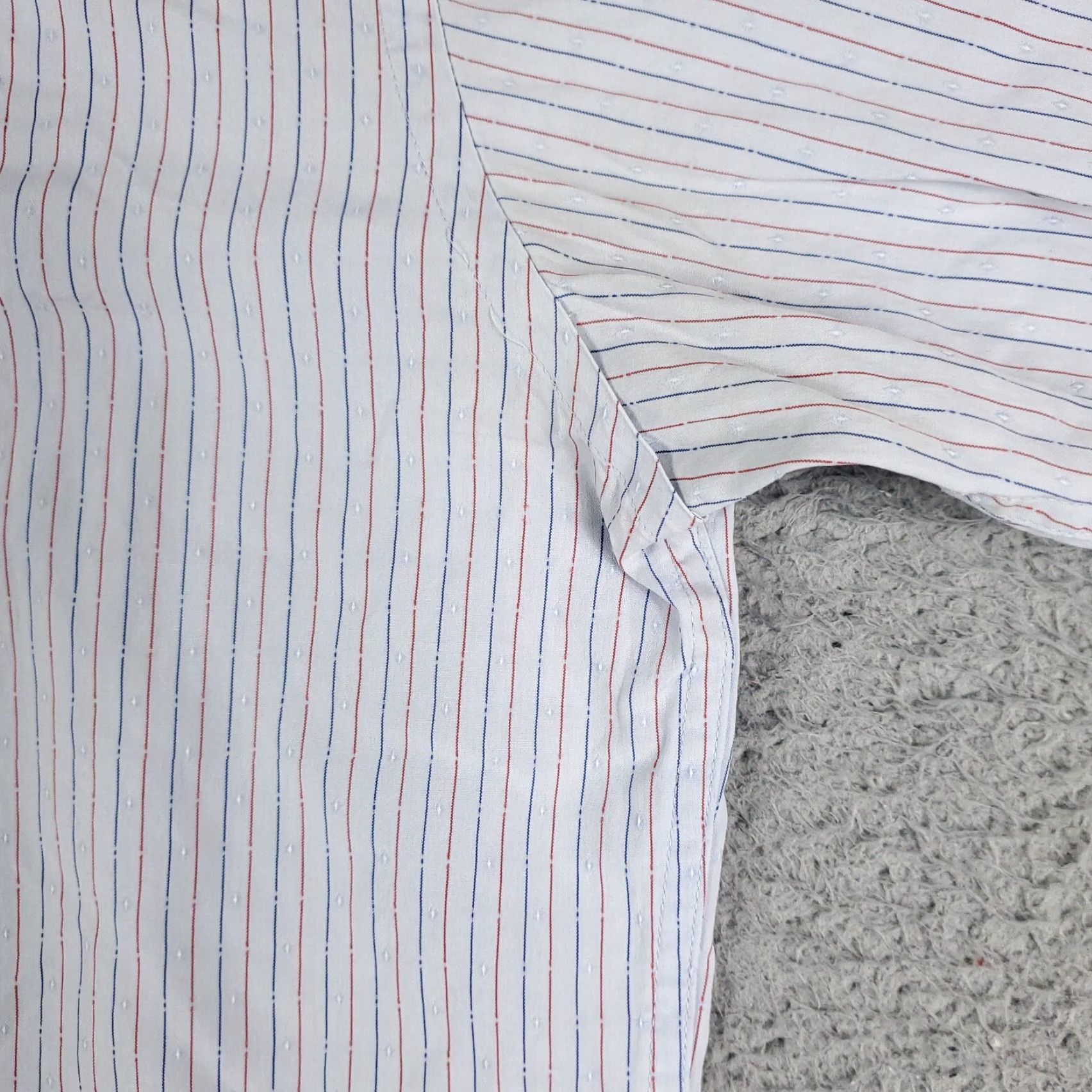 BUGATCHI Bugatchi Uomo Dress Shirt Mens 15.5 Blue Striped Long Sleeve Button-Up Casual Formal Size 40R - 4 Thumbnail