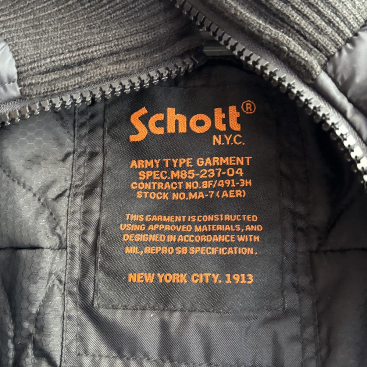 Schott Schott Cyclone 2 Peacoat Black MA-7 AER Military Wool Jacket Size US L / EU 52-54 / 3 - 5 Thumbnail