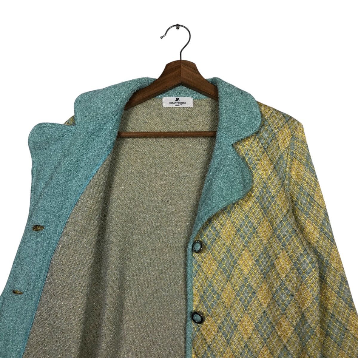 Japanese Brand 📌Vintage Tweed Jacket Design Courreges Paris Issey Miyake Size M / US 6-8 / IT 42-44 - 13 Thumbnail