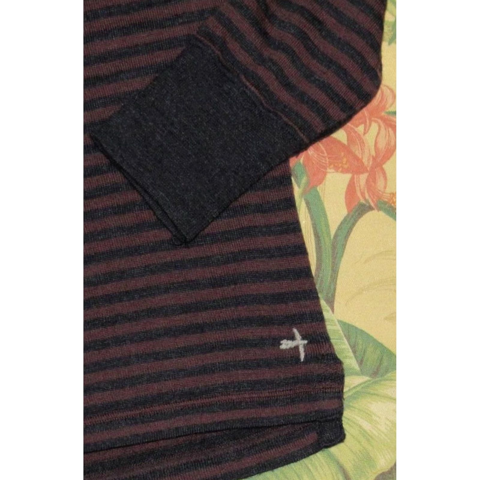 Relwen RELWEN Blue Striped Wool Fitted Sweater XL Mens Pullover 100% Wool Classic Knit Blue Striped Wool Fitted Sweater XL Mens Size US XL / EU 56 / 4 - 3 Thumbnail