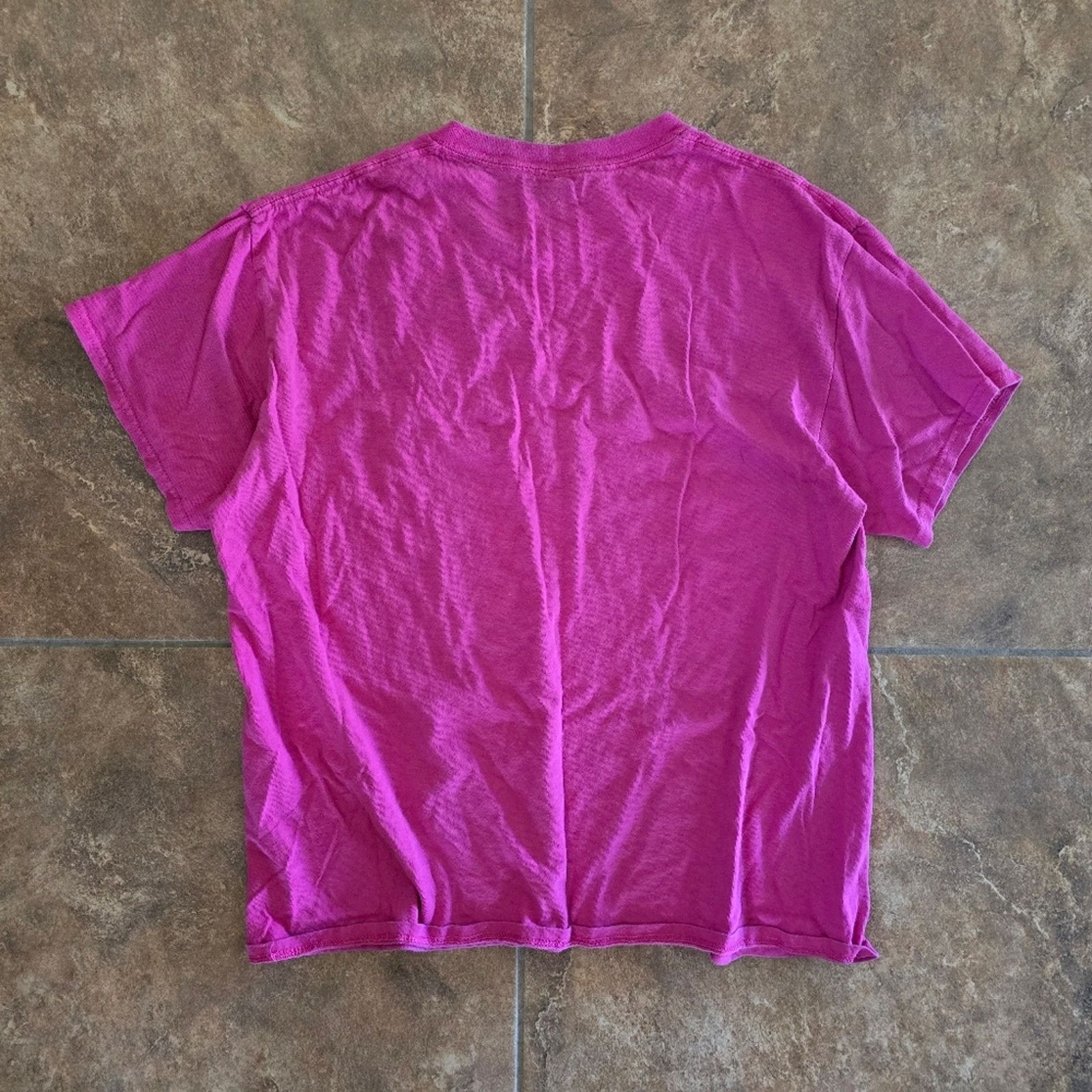 Gildan Pink Vibrant BLNKLV Short Sleeve Size L / US 10 / IT 46 - 2 Thumbnail