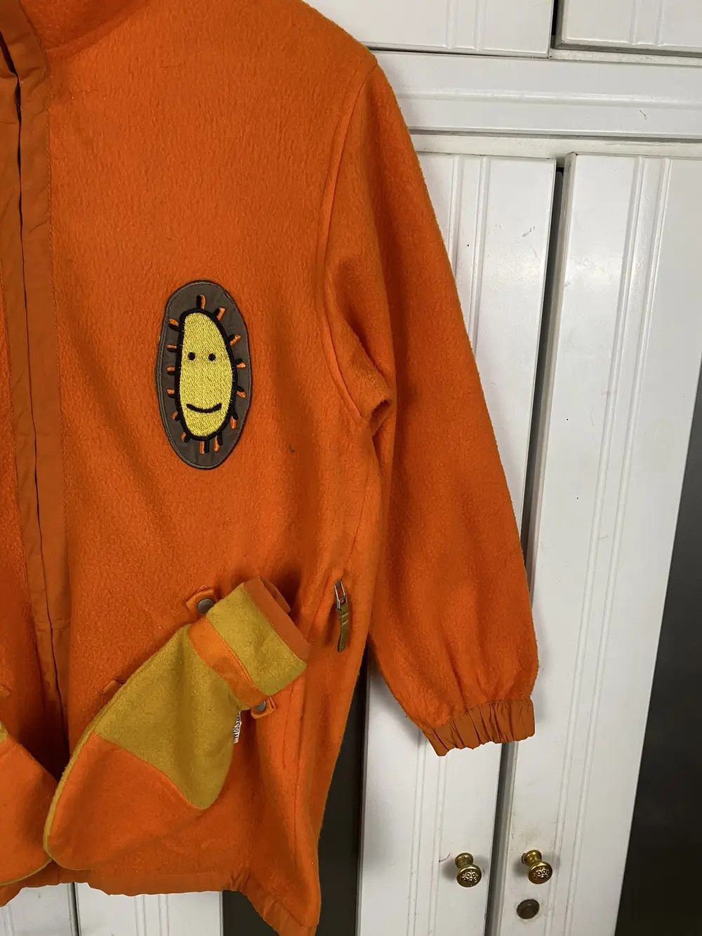 Japanese Brand × Vintage Vintage Rizzi 1995 Fleece Jacket Orange Size US L / EU 52-54 / 3 - 3 Thumbnail