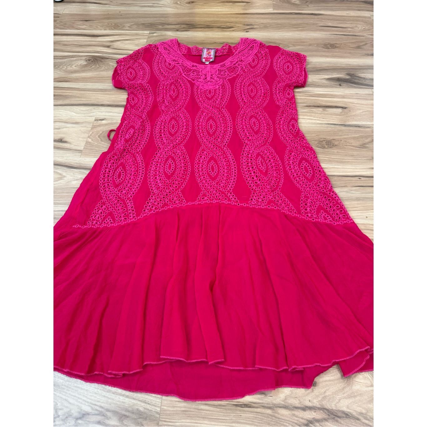 Johnny Was Johnny Was bright pink midi dress sz L Size L / US 10 / IT 46 - 5 Thumbnail