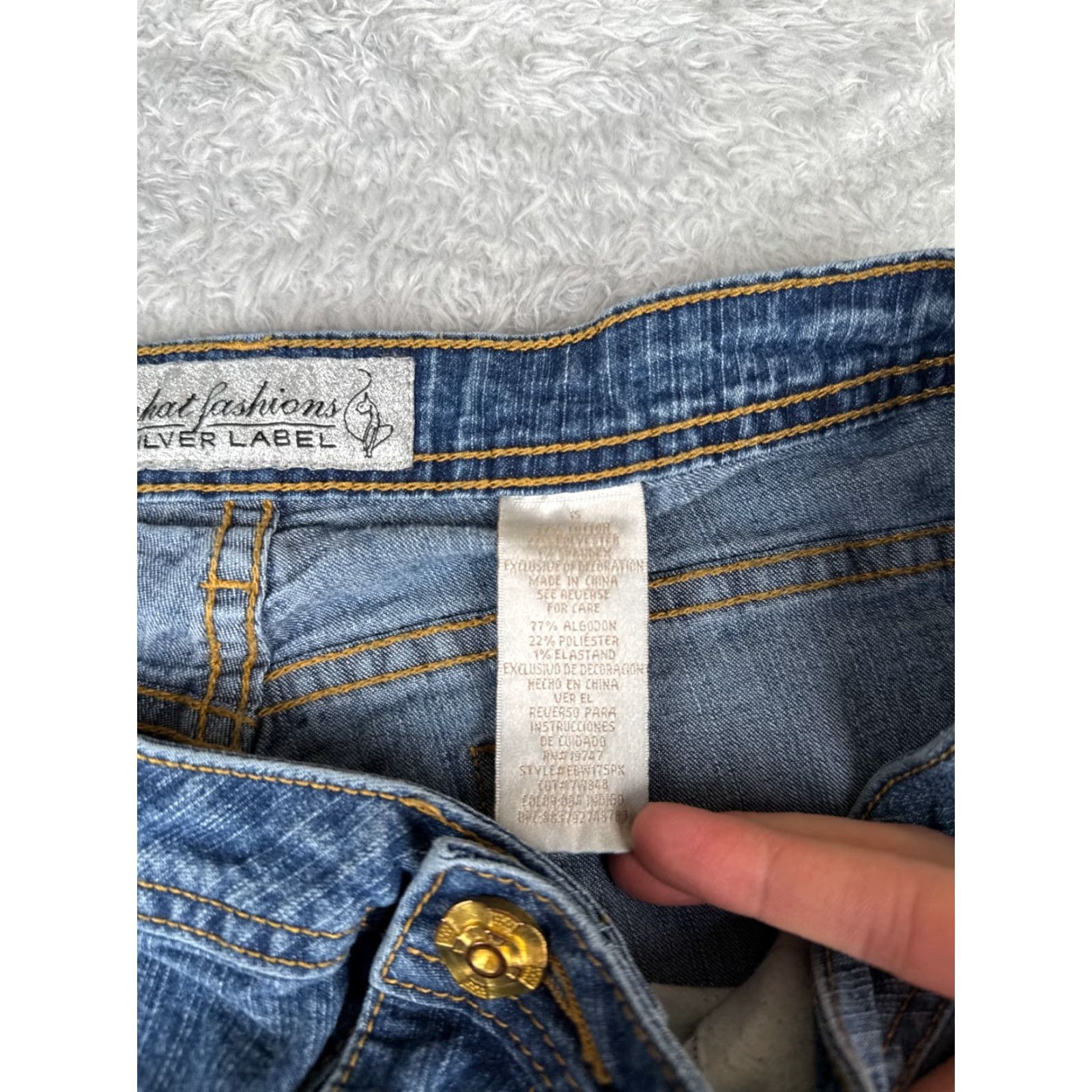 Vintage Phat Fashion Jeans Women Blue Denim Bootcut Mid Rise 36x31 15 Regular 36 Waist 31 Inseam 5-Pocket Denim Cotton Blend Stretch City Vintage No N/A Size 36" / US 14 / IT 50 - 7 Thumbnail