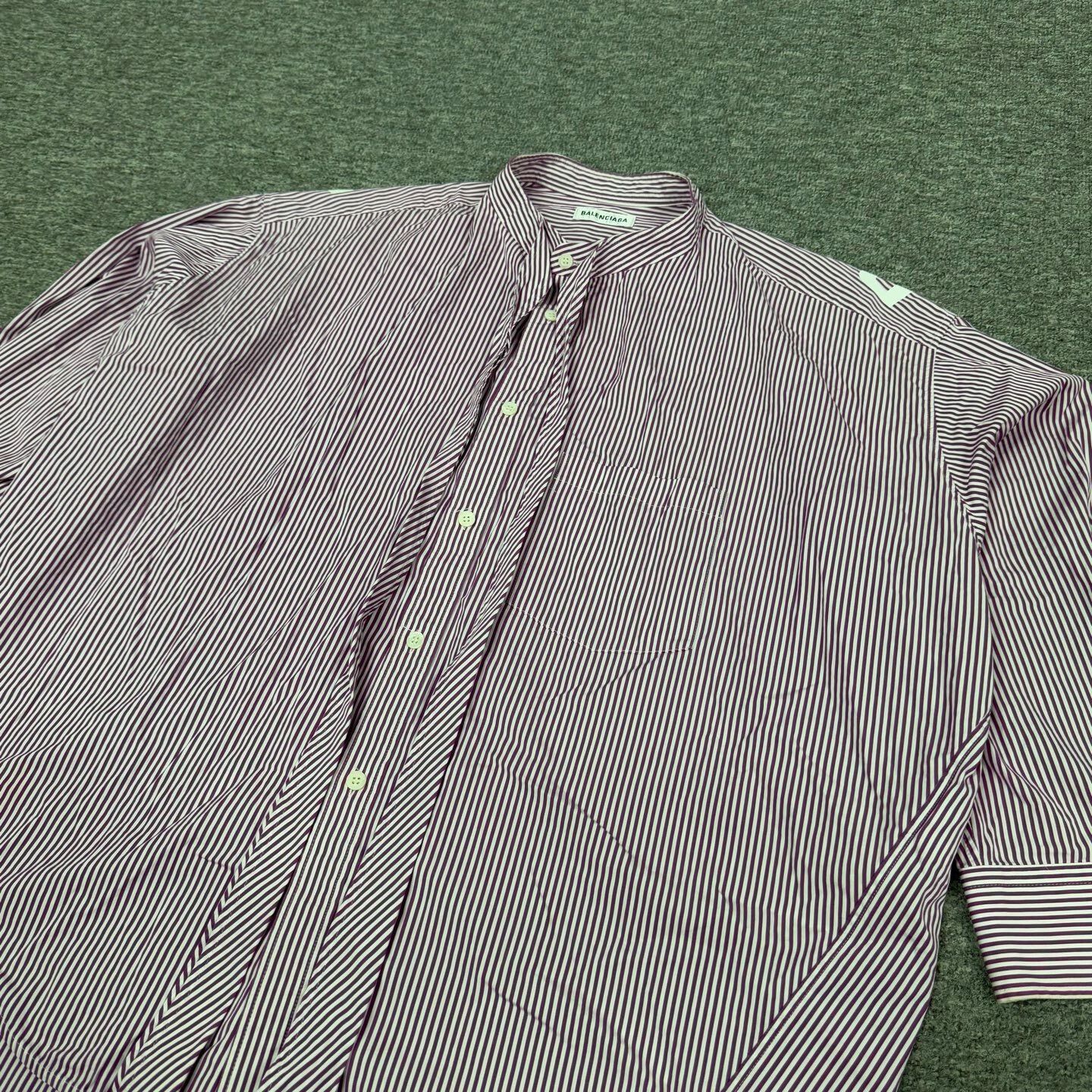 Balenciaga balenciaga stripes logo shirt size 38 Size US M / EU 48-50 / 2 - 2 Thumbnail