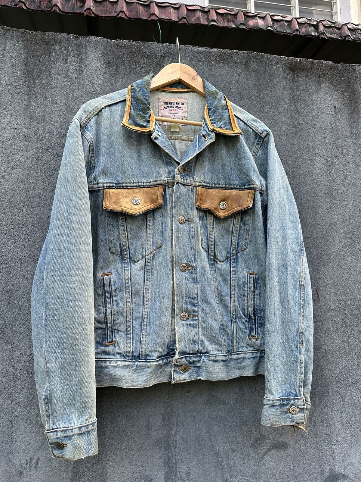 Vintage 👹VINTAGE JENSEN SMITH COWBOY DENIM JACKET Size US M / EU 48-50 / 2 - 7 Thumbnail