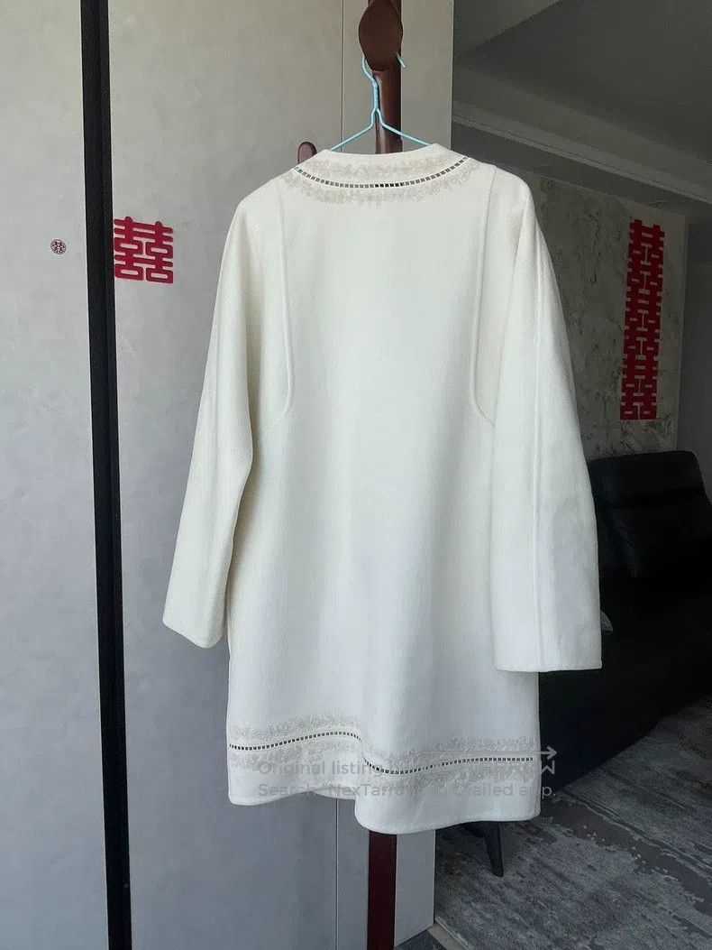 Hermes Hermes Embroidered Patched Long Cashmere Coat Size XXS / US 00 / IT 34 - 5 Thumbnail