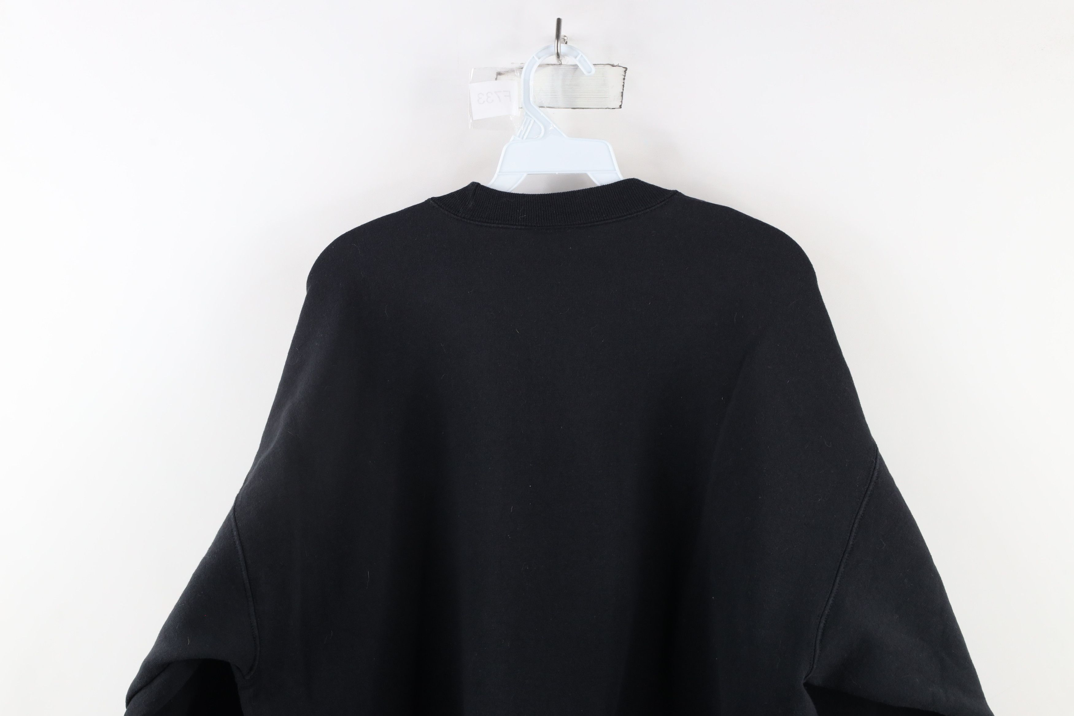 Vintage Vintage 90s Streetwear Heavyweight Crewneck Sweatshirt Black Size US XL / EU 56 / 4 - 6 Thumbnail
