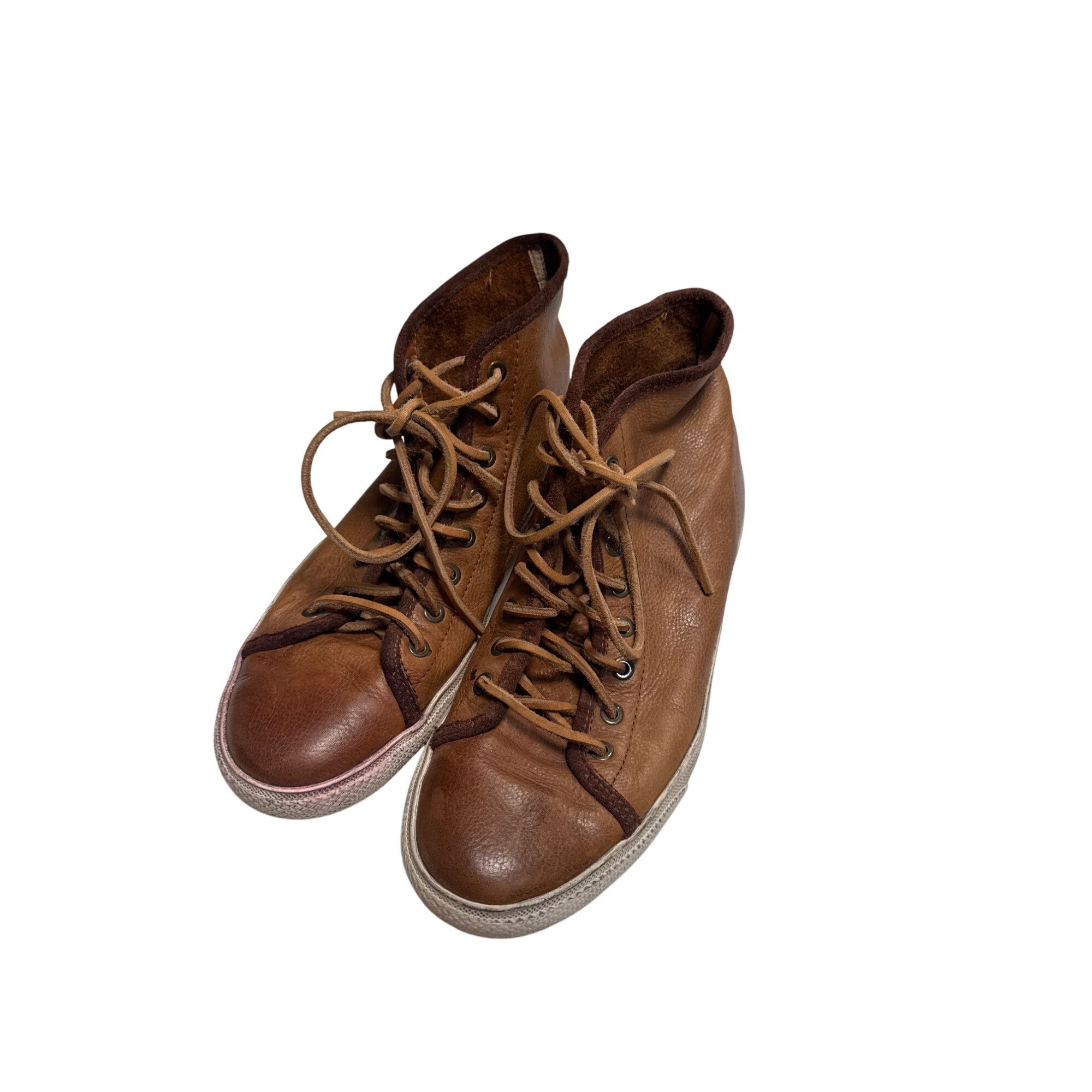 Frye Frye Mens Brown Leather High Top Sneakers Size 8 SKU 7287 Size US 8 / EU 41 - 11 Thumbnail