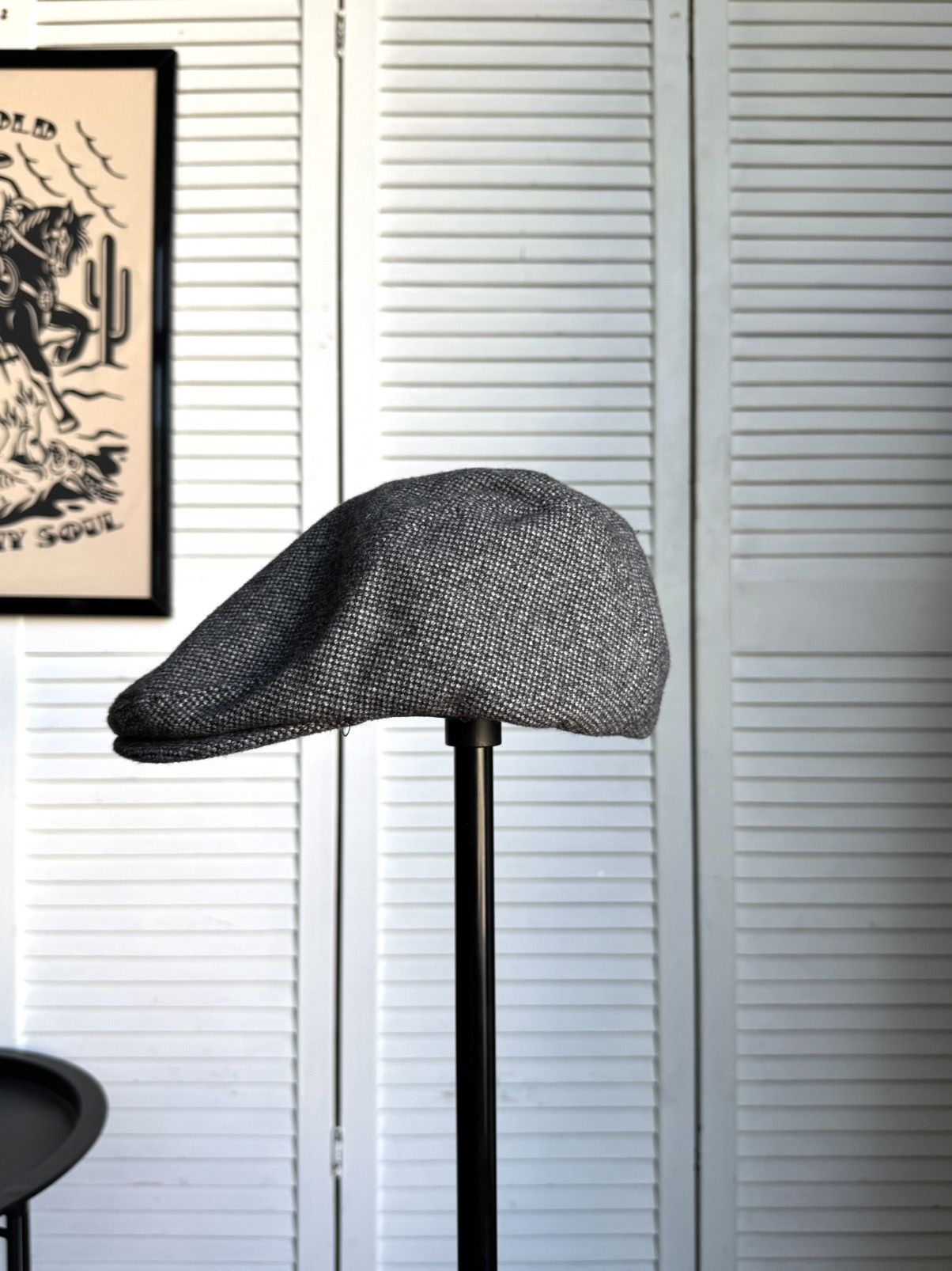 C&A Vintage C&A Wool Blend Ivy Cap Flat Cap Gray Herringbone Size ONE SIZE - 11 Thumbnail