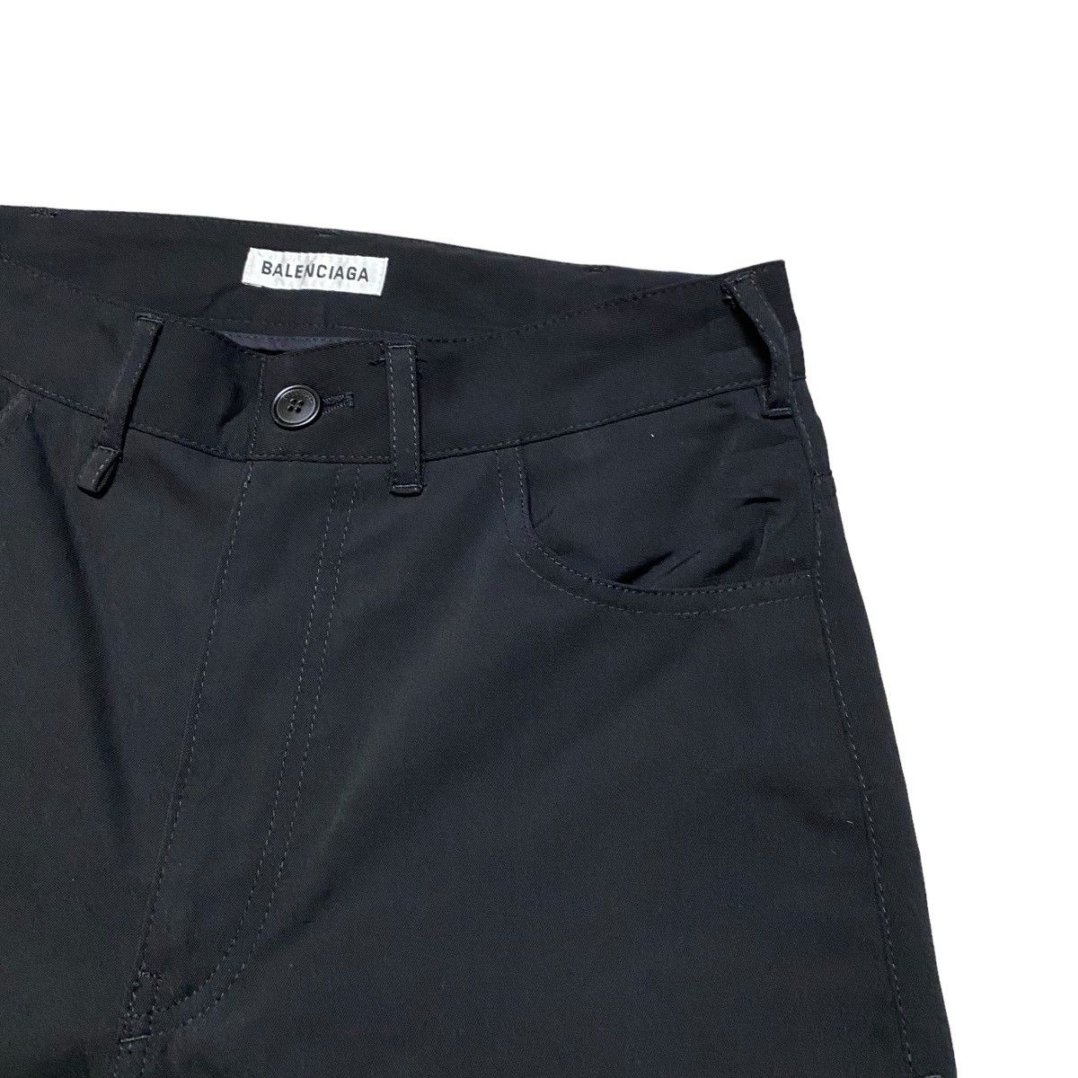 Balenciaga FW21 Balenciaga Black Wool Flare Pants Size 27" / US 4 / IT 40 - 5 Thumbnail