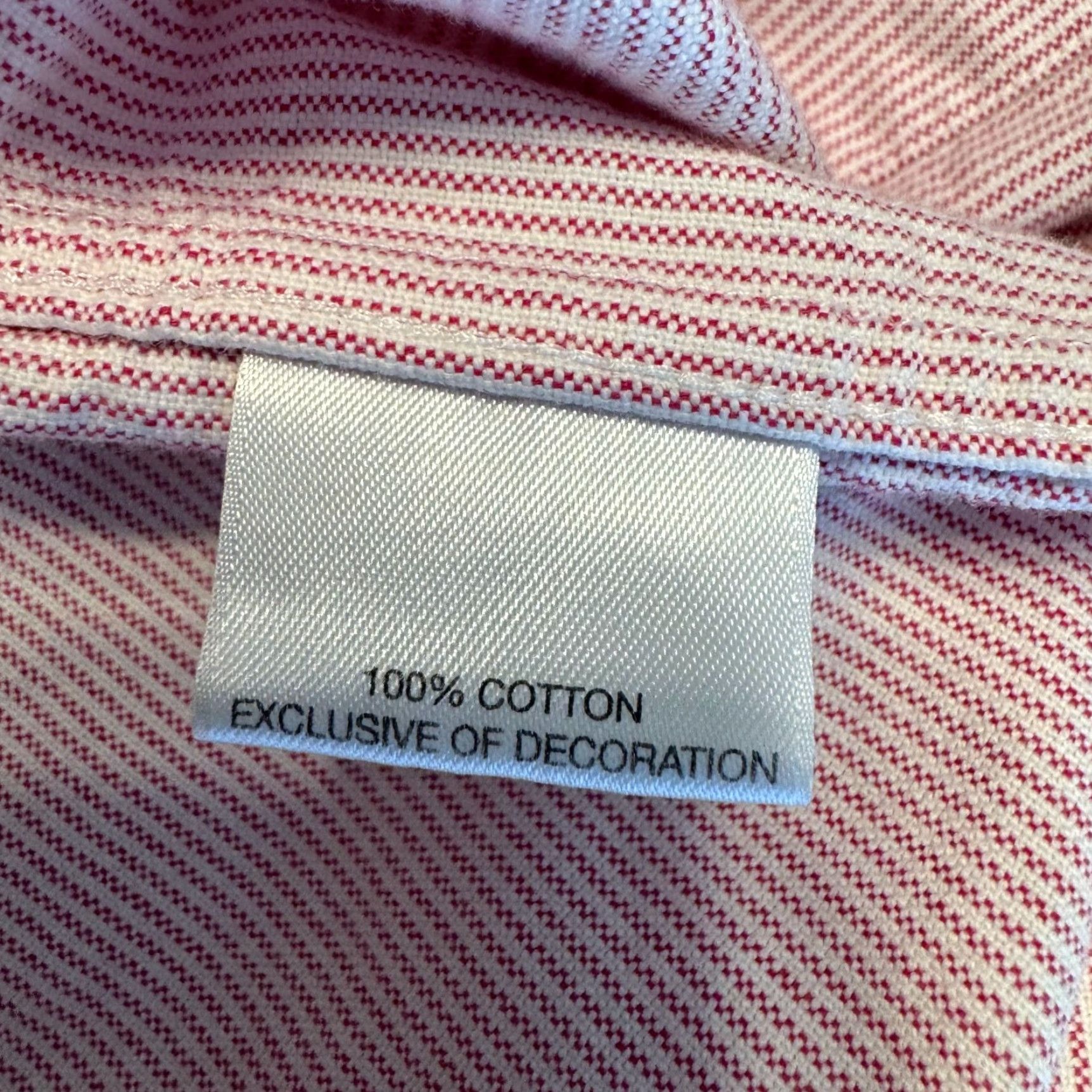 Cremieux Cremieux Button-Up Shirt Mens Pinstripes Classic Red 2XL Cotton Long Sleeve Button-Down Collar Pockets Casual Travel Business All Seasons Preppy Mens Size US XXL / EU 58 / 5 - 5 Thumbnail