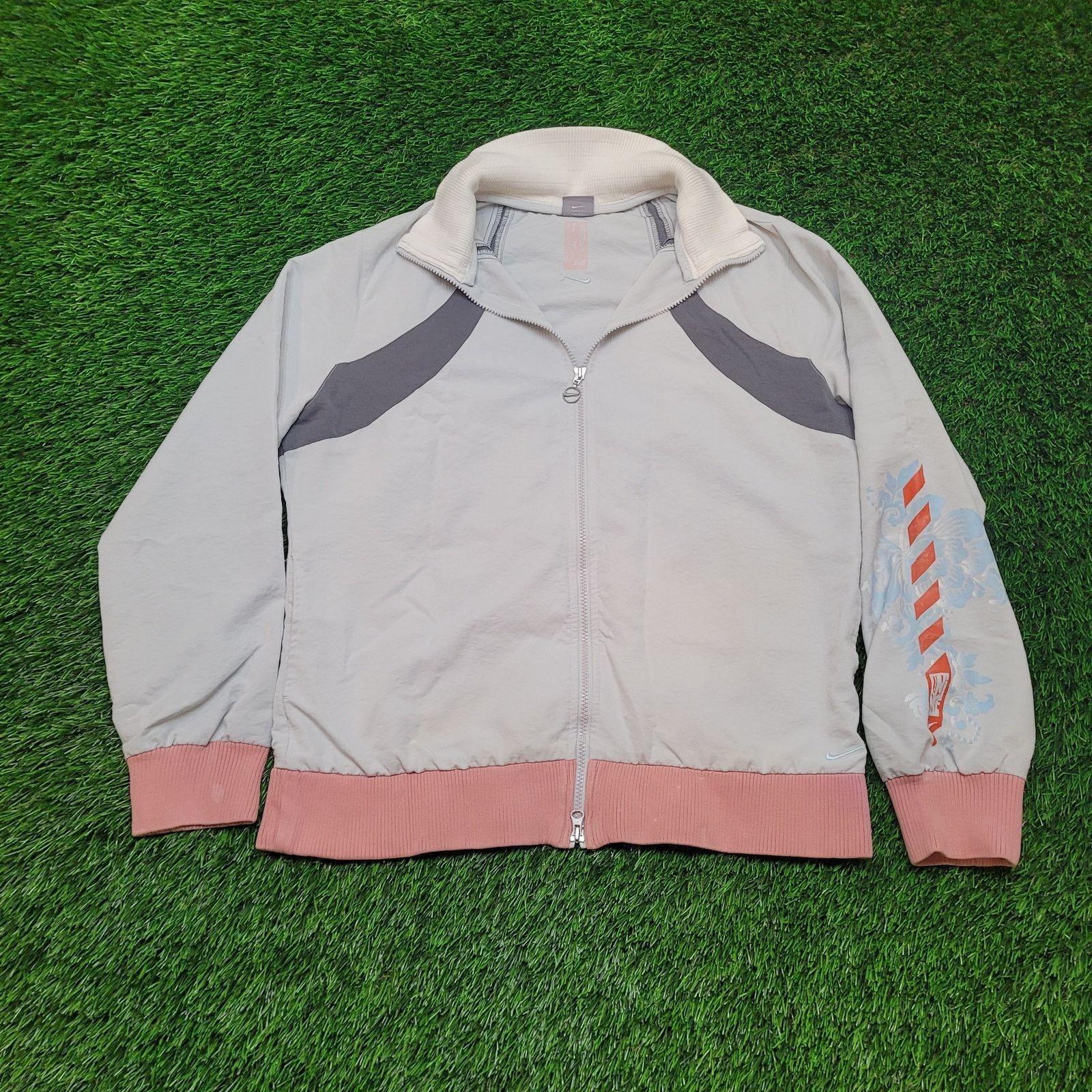 Nike VTG Y2K Nike Track Jacket Womens XL Rare Graphic Sleeve Size XL / US 12-14 / IT 48-50 - 1 Thumbnail