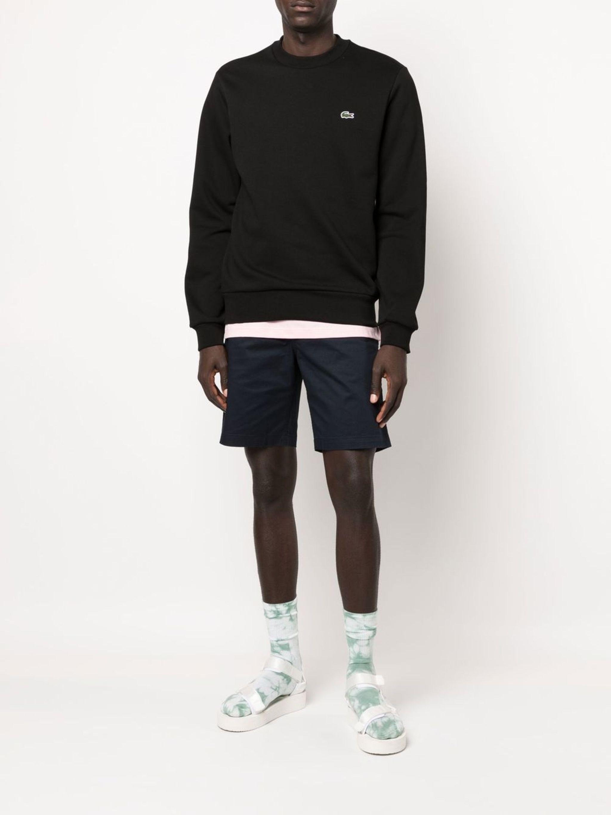 Lacoste o1s22i1n1124 Classic Fit Crewneck Sweatshirt in Black Size US XXL / EU 58 / 5 - 2 Thumbnail