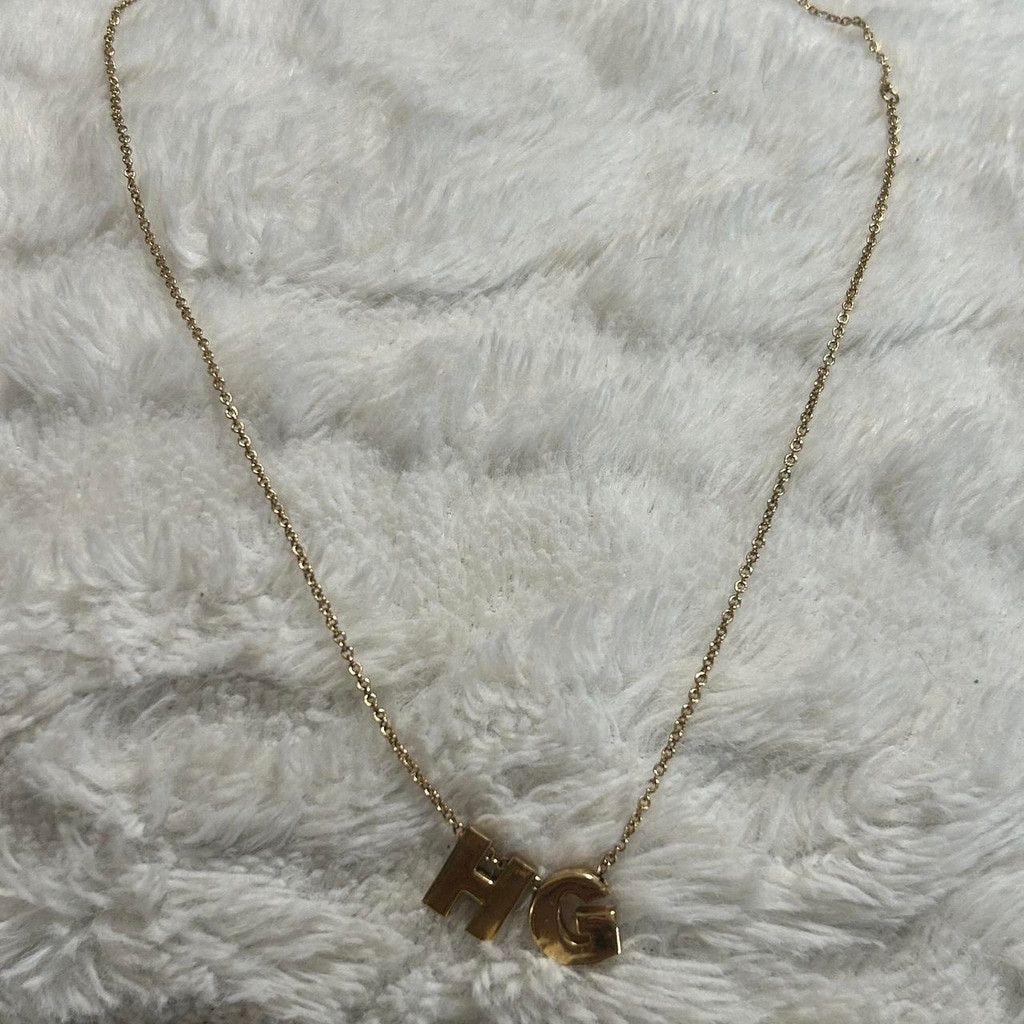 Saks Fifth Avenue “HG” letter necklace, 16" chain #jewellery Size ONE SIZE - 2 Thumbnail