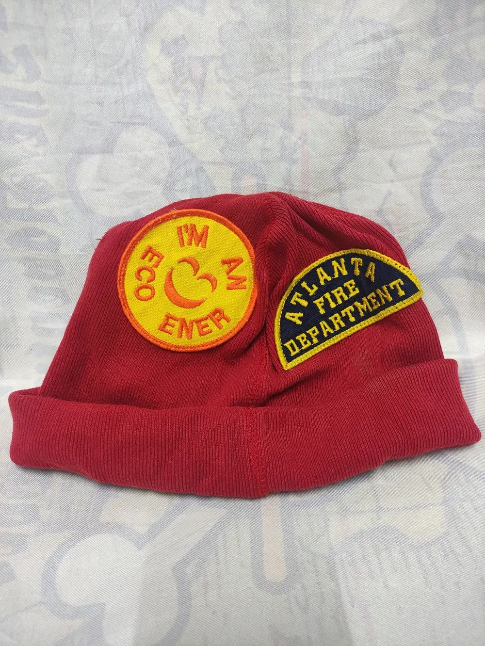 Japanese Brand MU-CHA-CHA DESIGN FULL PATCHES VINTAGE BEANIE Size ONE SIZE - 4 Thumbnail