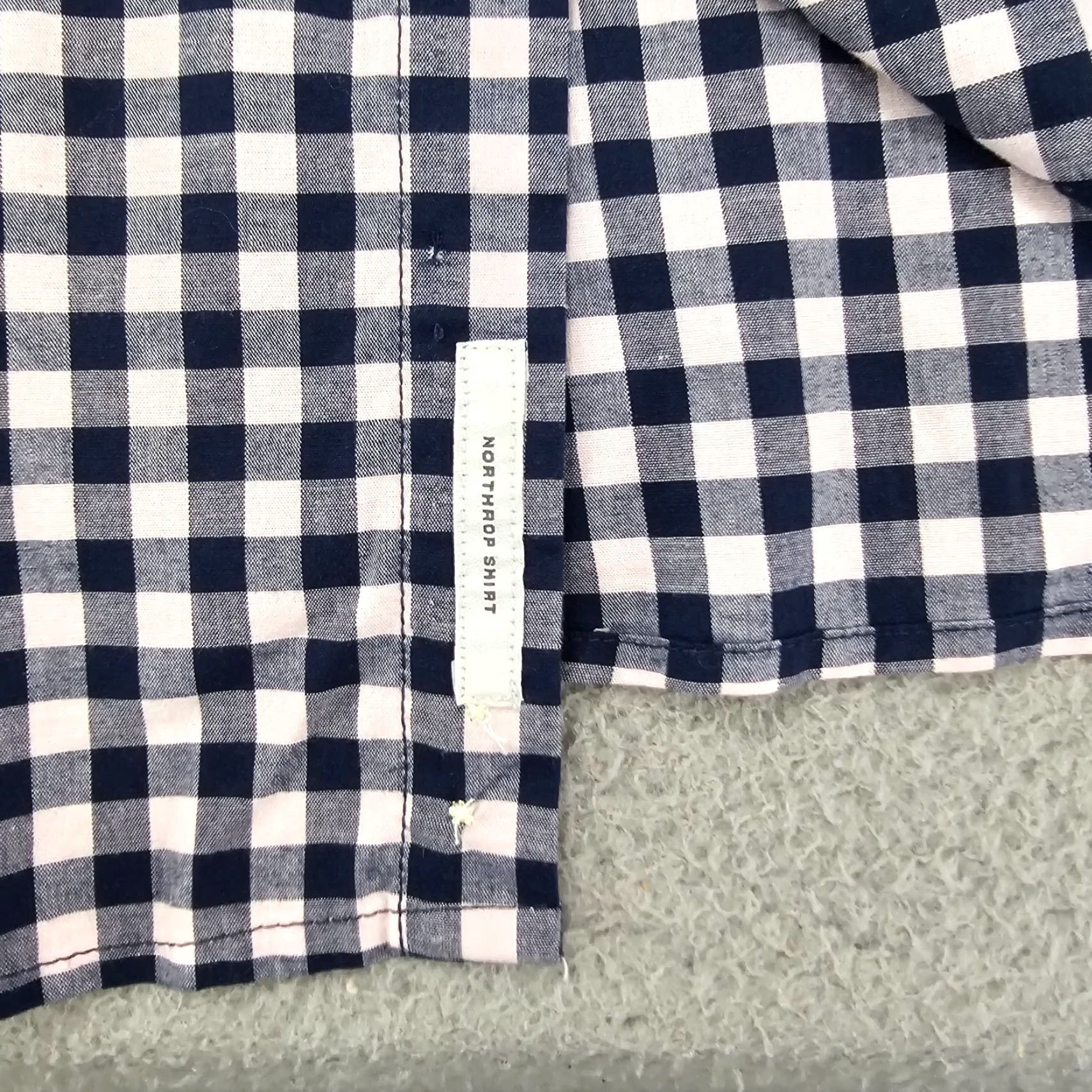 Vintage Goodfellow Shirt Mens 2XL Pink Navy Check Button-Up Long Sleeve Size US XXL / EU 58 / 5 - 6 Thumbnail
