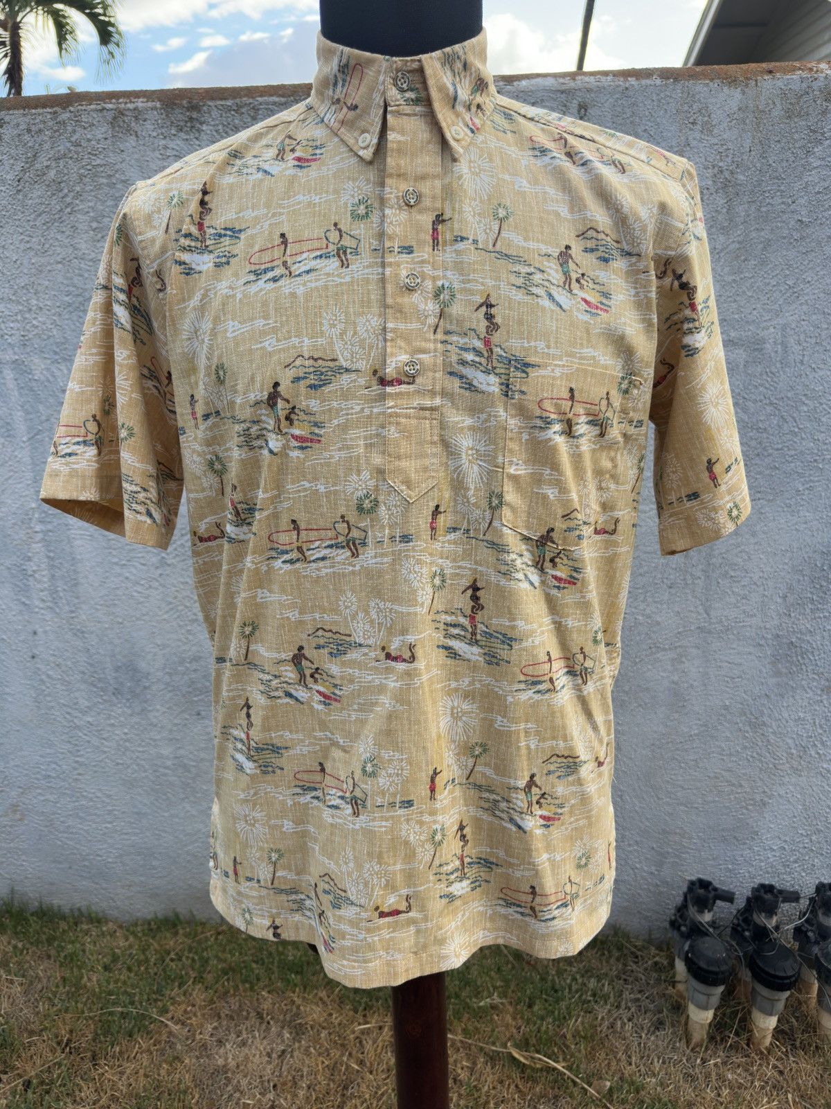 Reyn Spooner Reyn Spooner Classic Fit Hawaiian Print Yellow Men's XS Size US XS / EU 42 / 0 - 1 Thumbnail