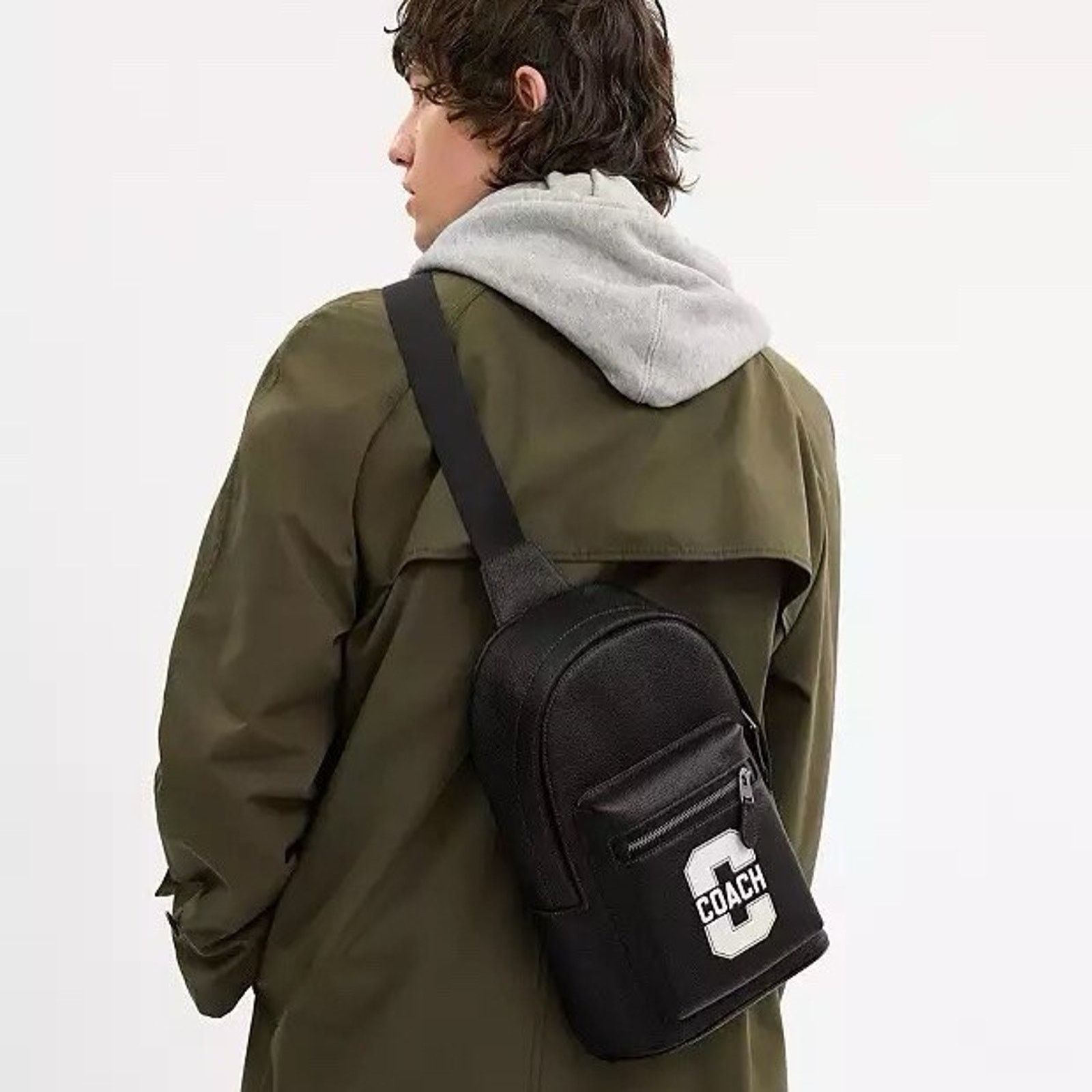 Coach NWT Coach West Pack Varsity Motif Gunmetal/Black/Chalk CAJ60 Size ONE SIZE - 7 Thumbnail