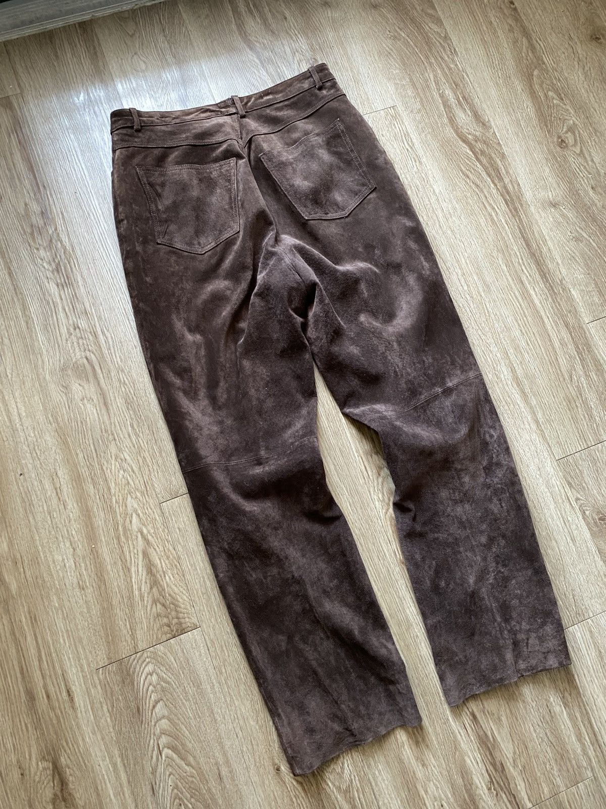 Vintage Vintage Brown Suede Leather Pants Size US 30 / EU 46 - 8 Thumbnail