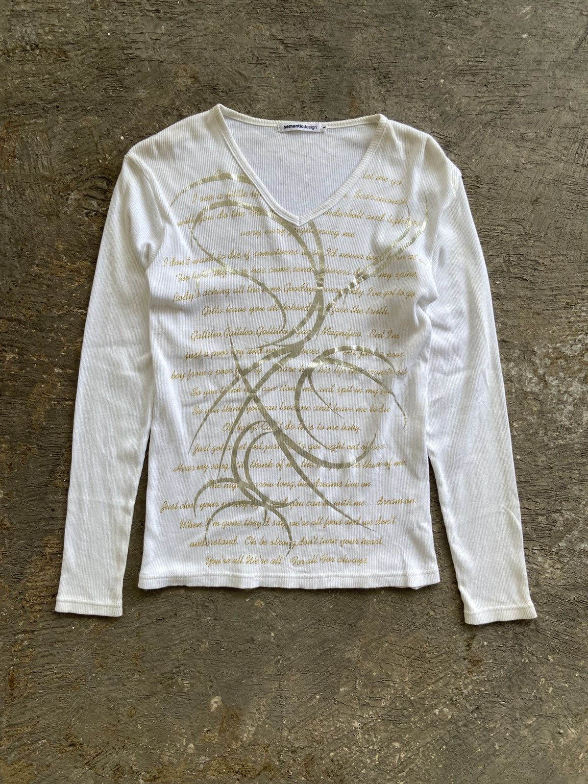 If Six Was Nine 2000s Semanticdesign - Vkei Style Poem Long Sleeve Shirt Size US L / EU 52-54 / 3 - 1 Thumbnail
