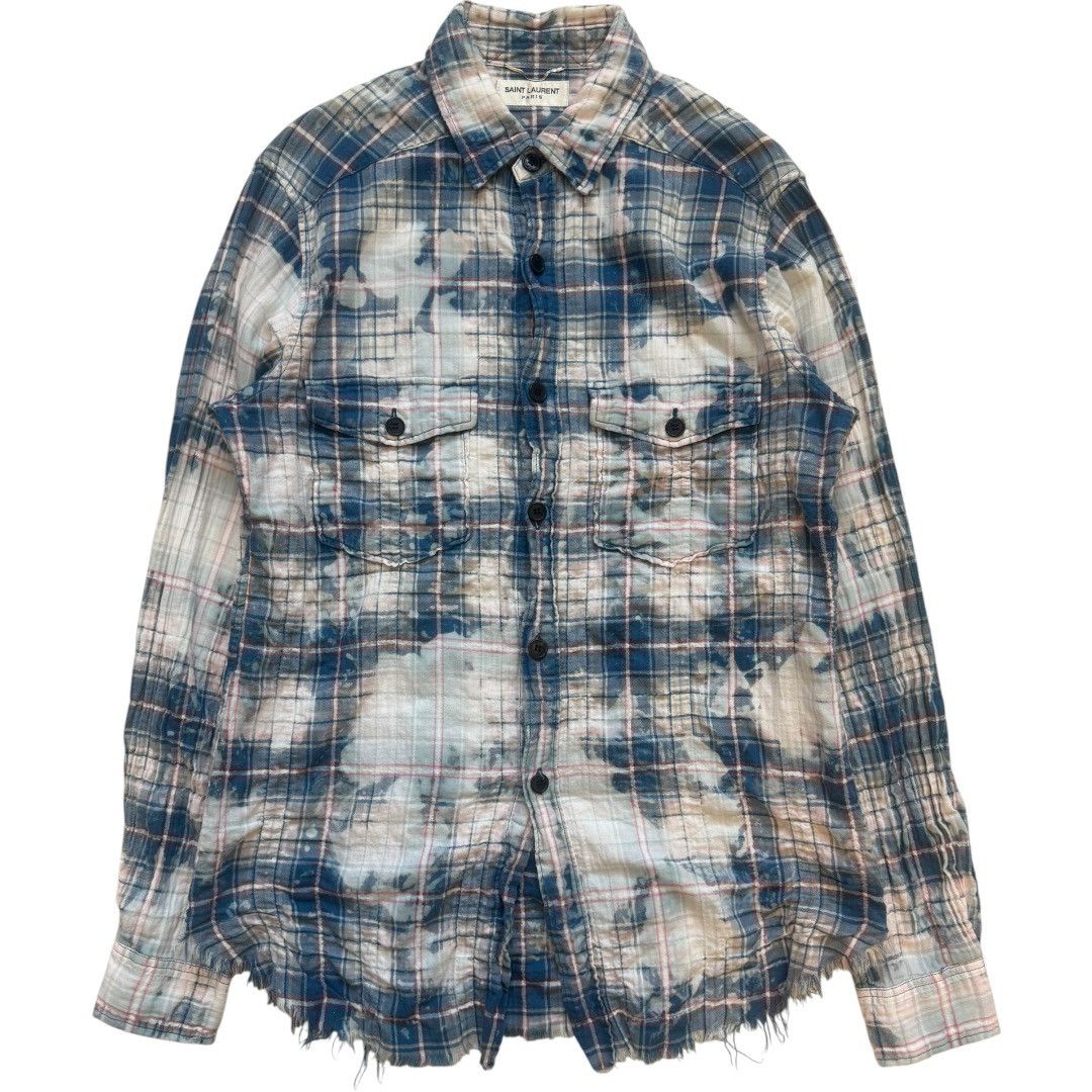 Hedi Slimane × Saint Laurent Paris Flannel Dyed Shirt From Surf
