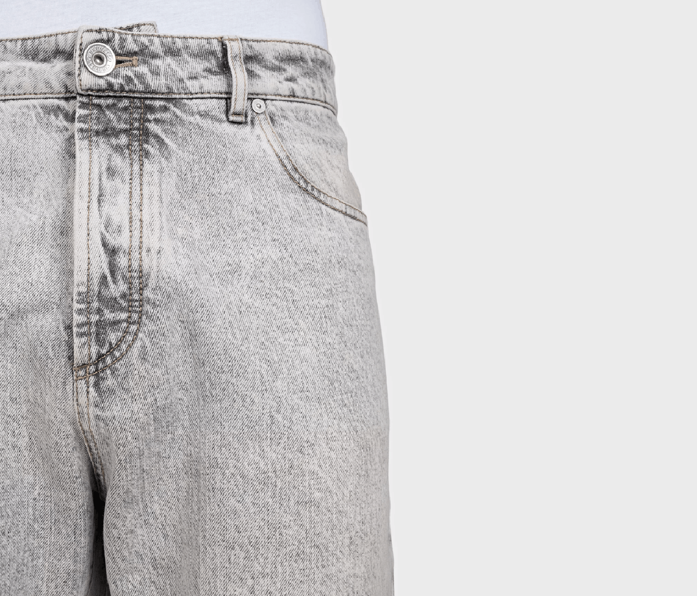 Brunello Cucinelli Brunello Cucinelli Gray Straight Leg Jeans FR54 Size US 38 / EU 54 - 4 Thumbnail