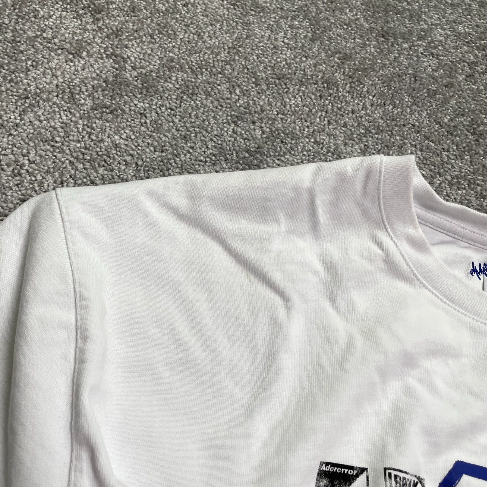 Zara Zara Adererror Graphic T-Shirt Mens Medium White Casual Tee Short Sleeve Crew Neck Size US M / EU 48-50 / 2 - 7 Thumbnail
