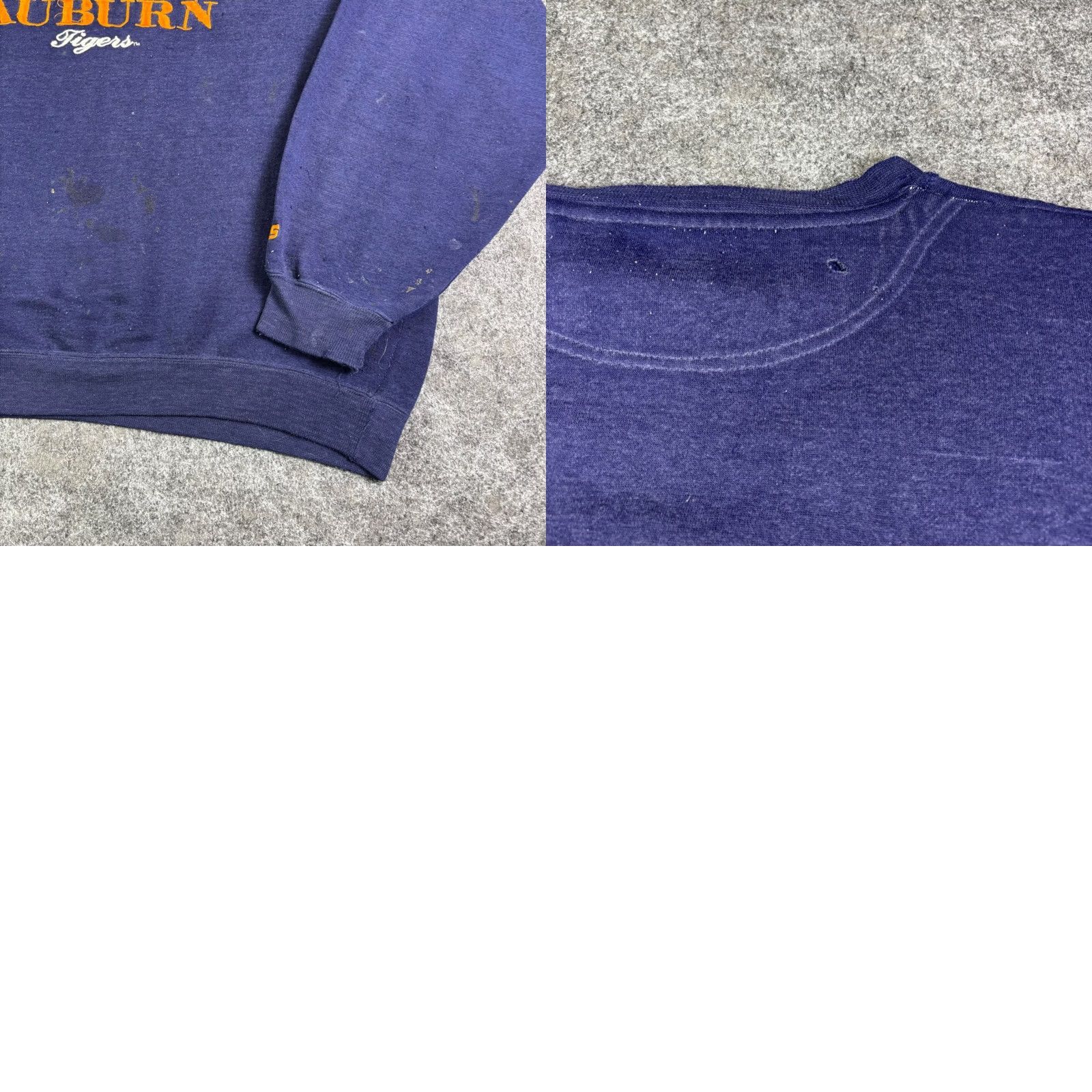 Vintage Vintage Auburn Tigers Sweatshirt Navy Blue Embroidered Logo Size Large 90s - Graphic Print Size US L / EU 52-54 / 3 - 8 Thumbnail
