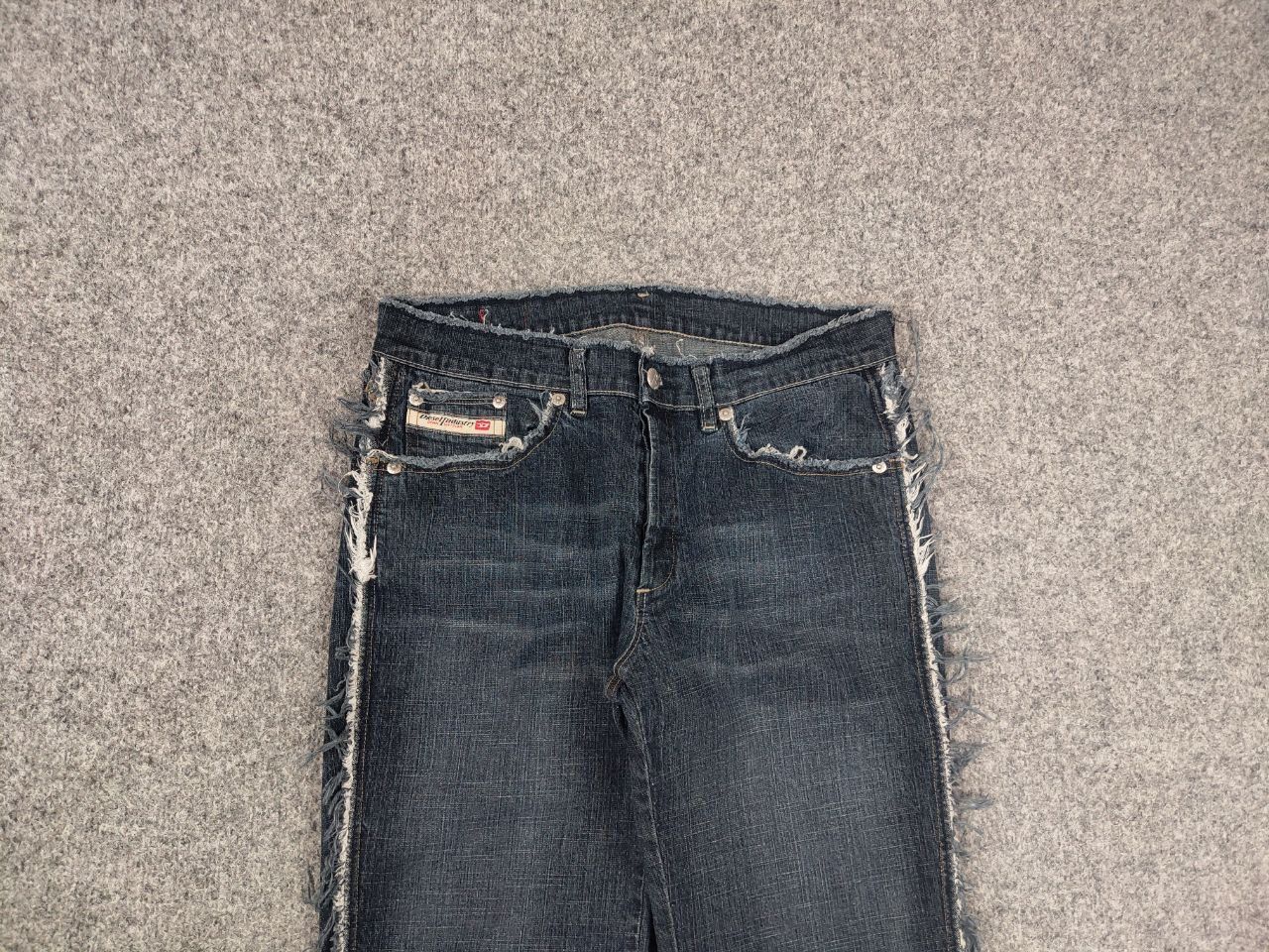 Diesel Rare Vintage Diesel Distressed Denim Flared Jeans Y2k Style Size 32" / US 10 / IT 46 - 7 Thumbnail