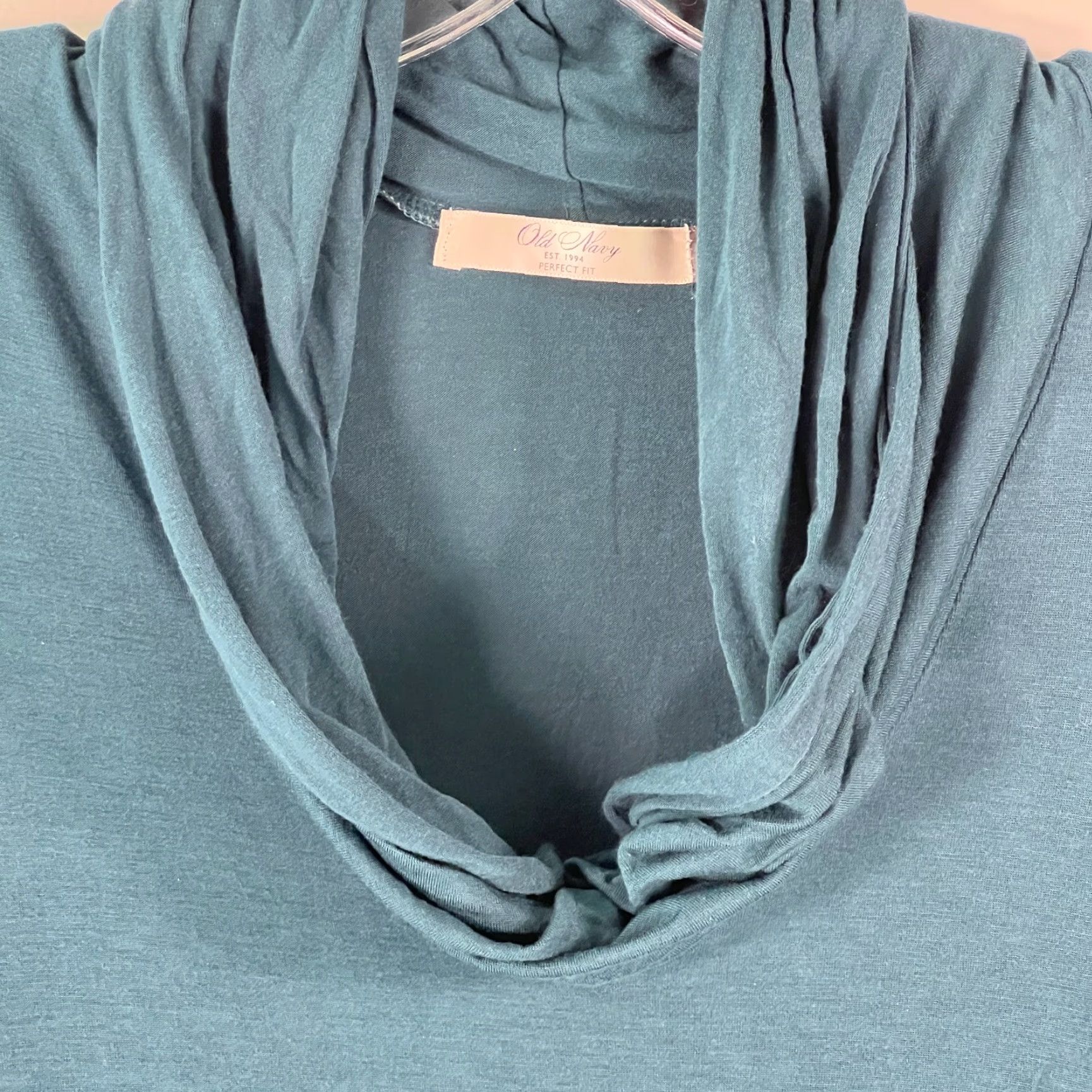 Old Navy Old Navy Womens Long Sleeves Cowl Neck Perfect Teal Blue Pullover Blouse Size M Size M / US 6-8 / IT 42-44 - 3 Thumbnail
