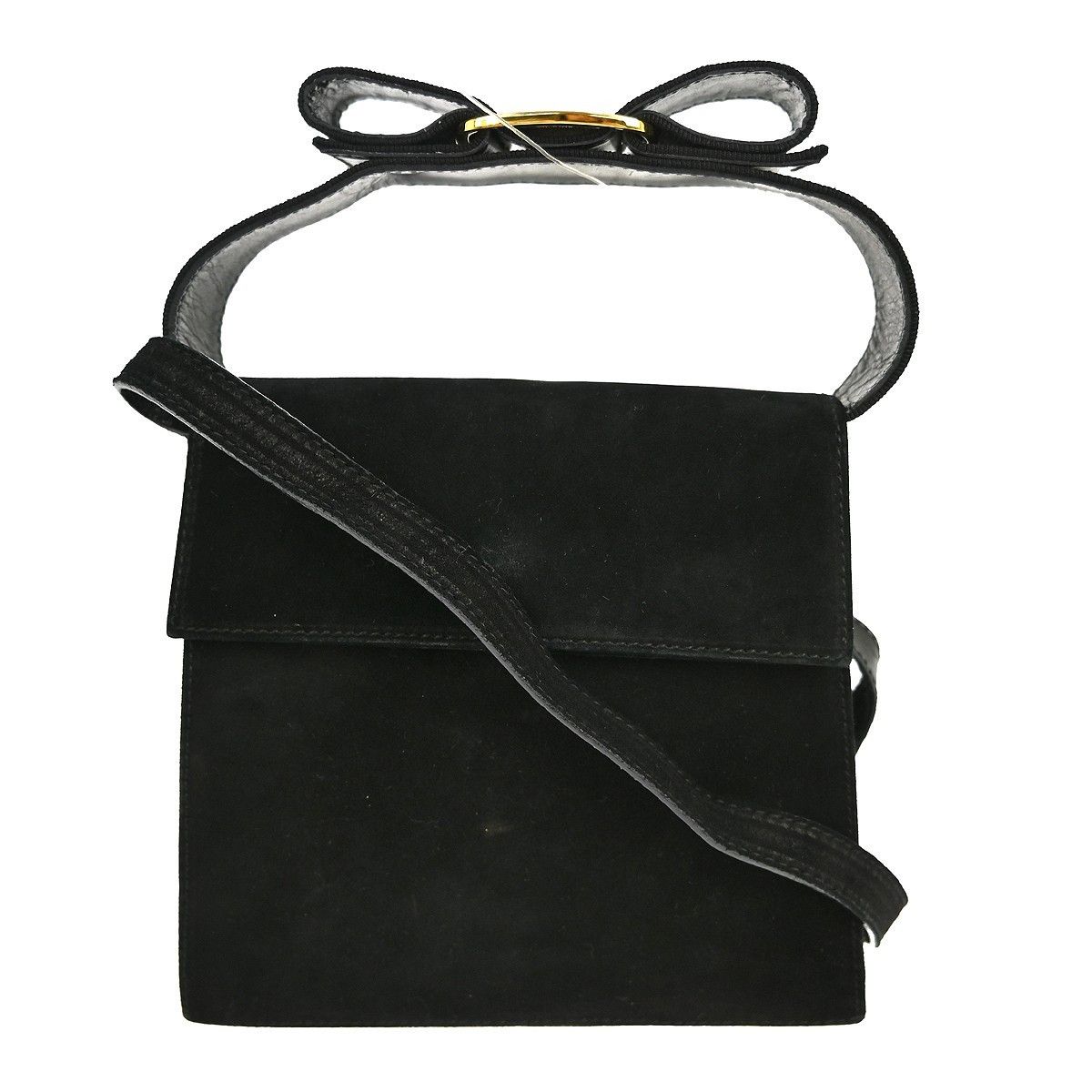Salvatore Ferragamo Salvatore Ferragamo Vintage Vara Bow Handle Shoulder Bag Suede Size ONE SIZE - 1 Thumbnail