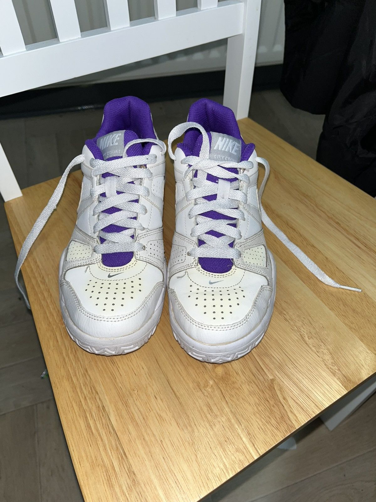 Nike Nike City Court Low-Top Sneakers – White/Purple – UK 5 Size US 7.5 / IT 37.5 - 2 Thumbnail