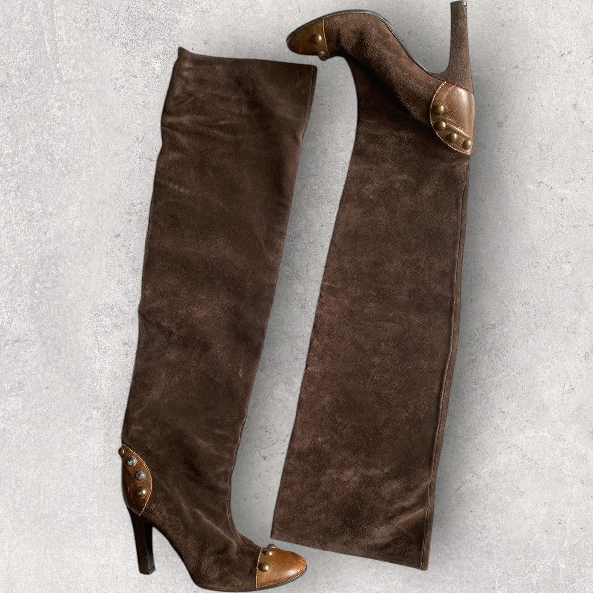 Chloe Vintage Chloe Studded Suede Knees Boots Size US 8 / IT 38 - 2 Thumbnail