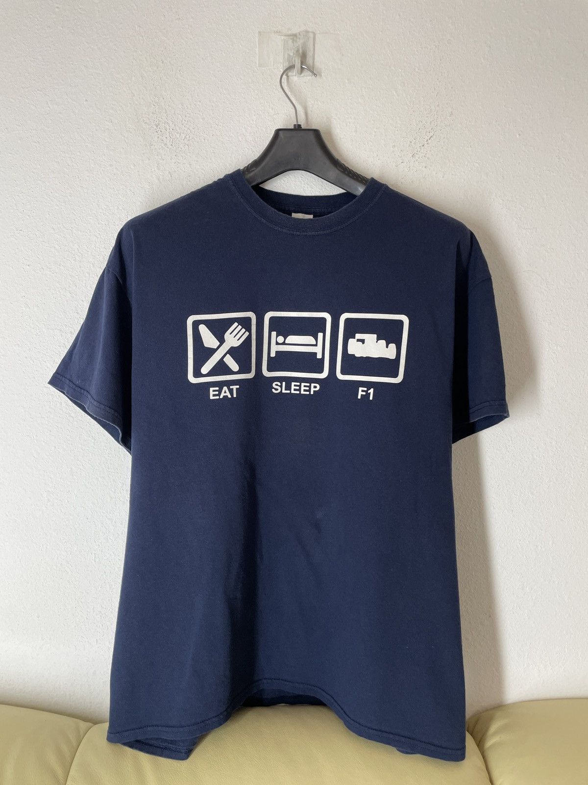 Gildan Vintage Humor y2K Adult Eat Sleep F1 Tee Shirt Size US XL / EU 56 / 4 - 1 Thumbnail