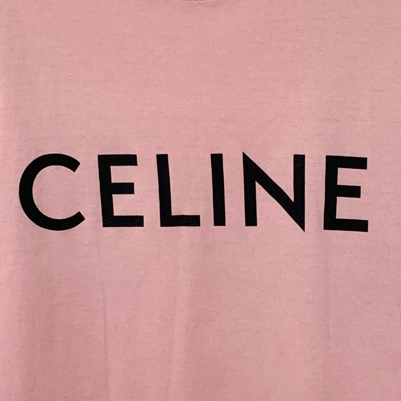 Celine Celine Pink Logo Printed Cotton Round-Neck Short-Sleeved T-S Size M / US 6-8 / IT 42-44 - 6 Thumbnail