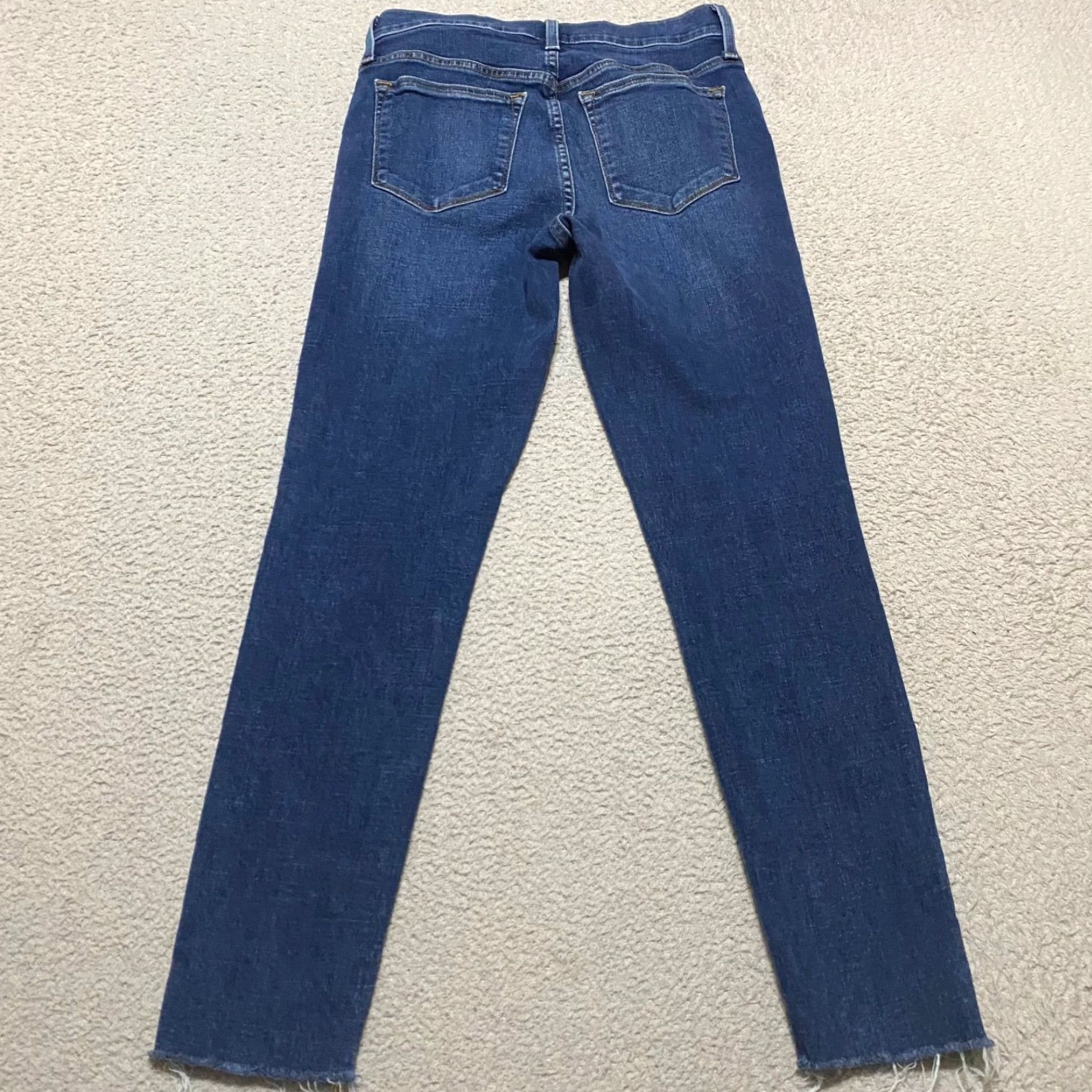 J.Crew J.CREW Jeans Blue Denim Dark Wash High Rise Skinny 28 Adult Womens Size 28 Denim Stretch Regular Size 28" / US 6 / IT 42 - 2 Thumbnail