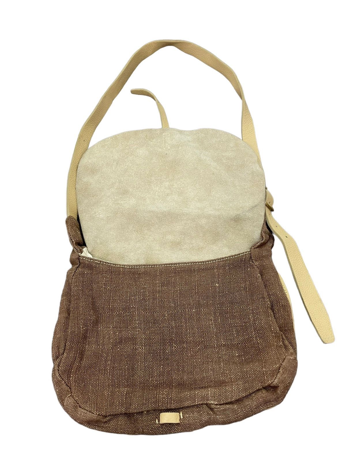 Handmade Leather Cross Body Bag Koos Handcraft Woven Cotton 2🟩 Size ONE SIZE - 10 Thumbnail