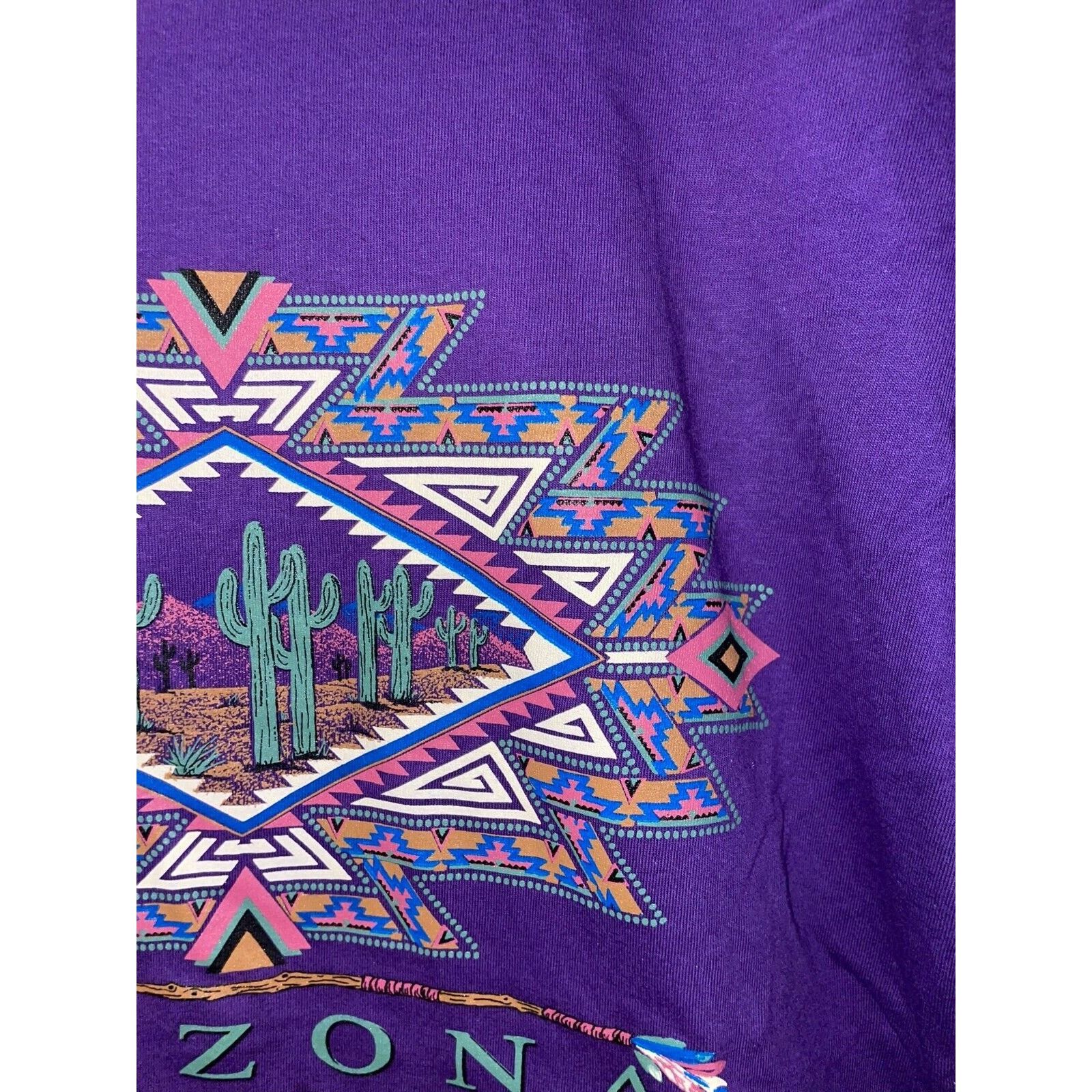 Jerzees × Vintage Vintage Arizona Native American Shirt Tee Cactus 90s VTG L Size US L / EU 52-54 / 3 - 5 Thumbnail