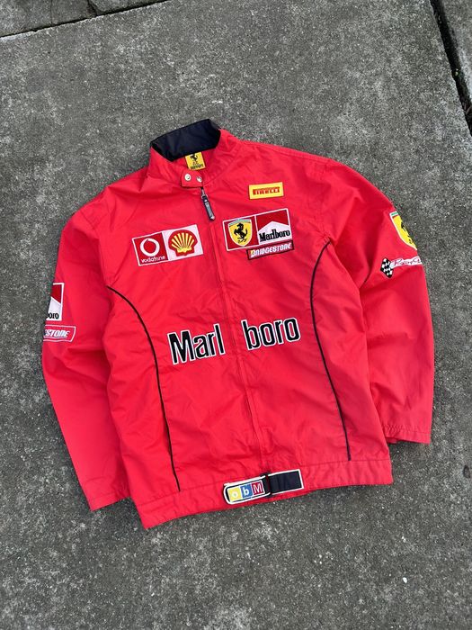 Marlboro Vintage Jacket Ferarri F1 Marlboro Racing Red Big Logo | Grailed