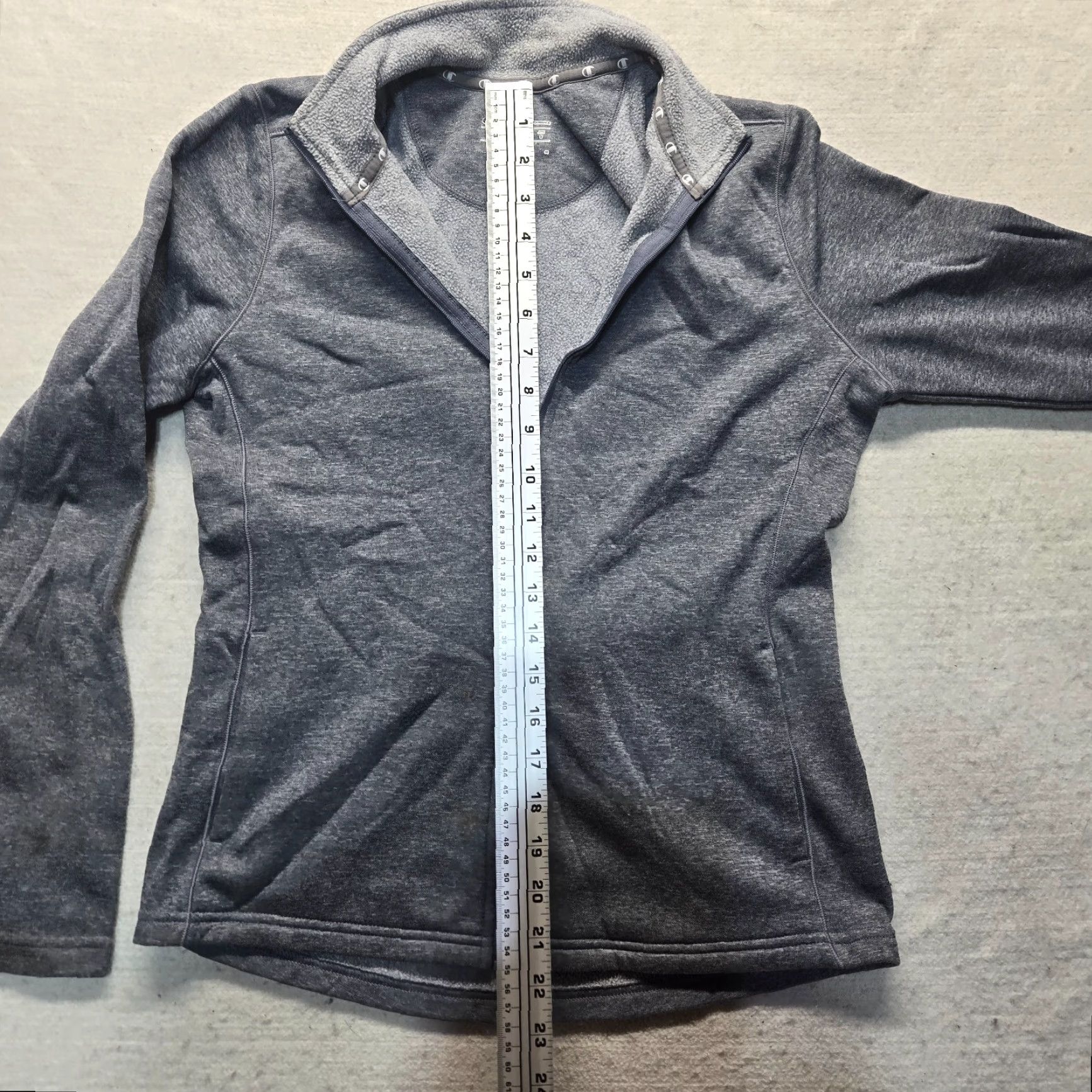 Champion Champion C9 Solid Grey Fleece Full Zip Athletic Jacket Womens XS Size XS / US 0-2 / IT 36-38 - 5 Thumbnail