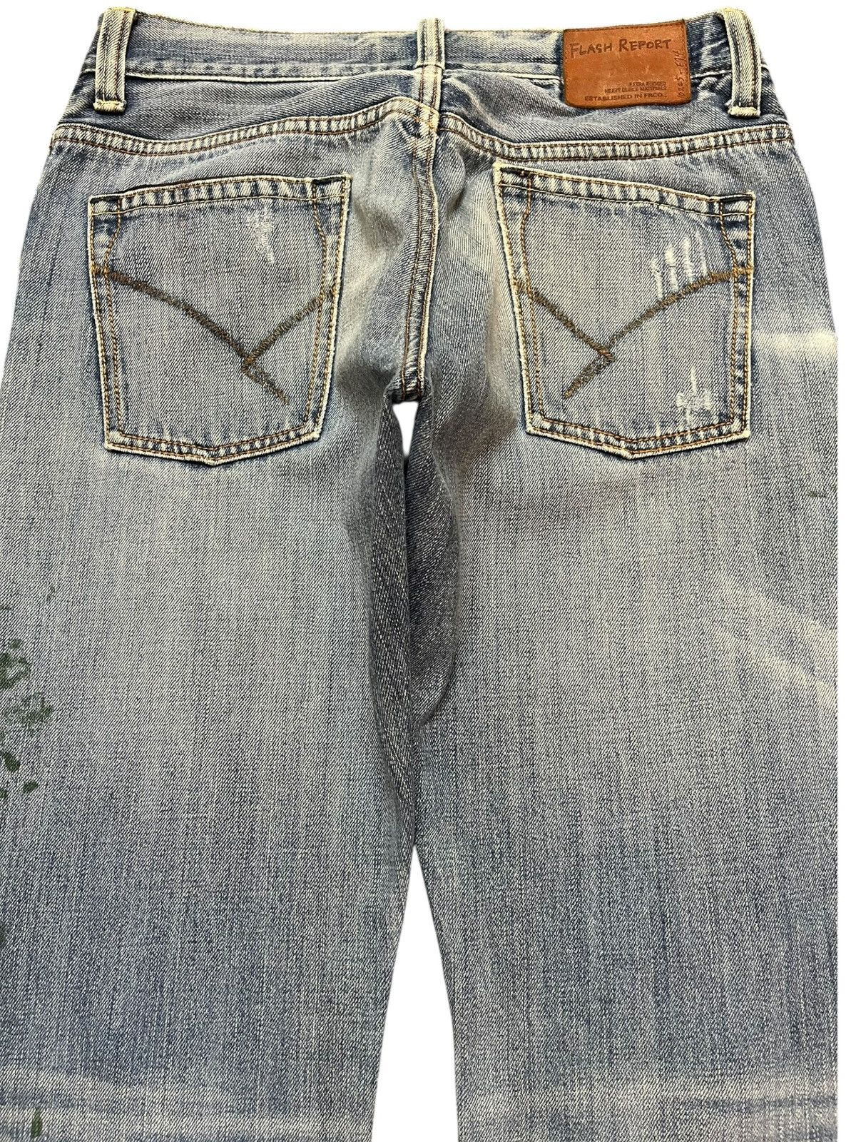 Fashion Victim Vintage Flash Report Extra Rugged Faded Distressed Denim Size US 29 - 6 Thumbnail