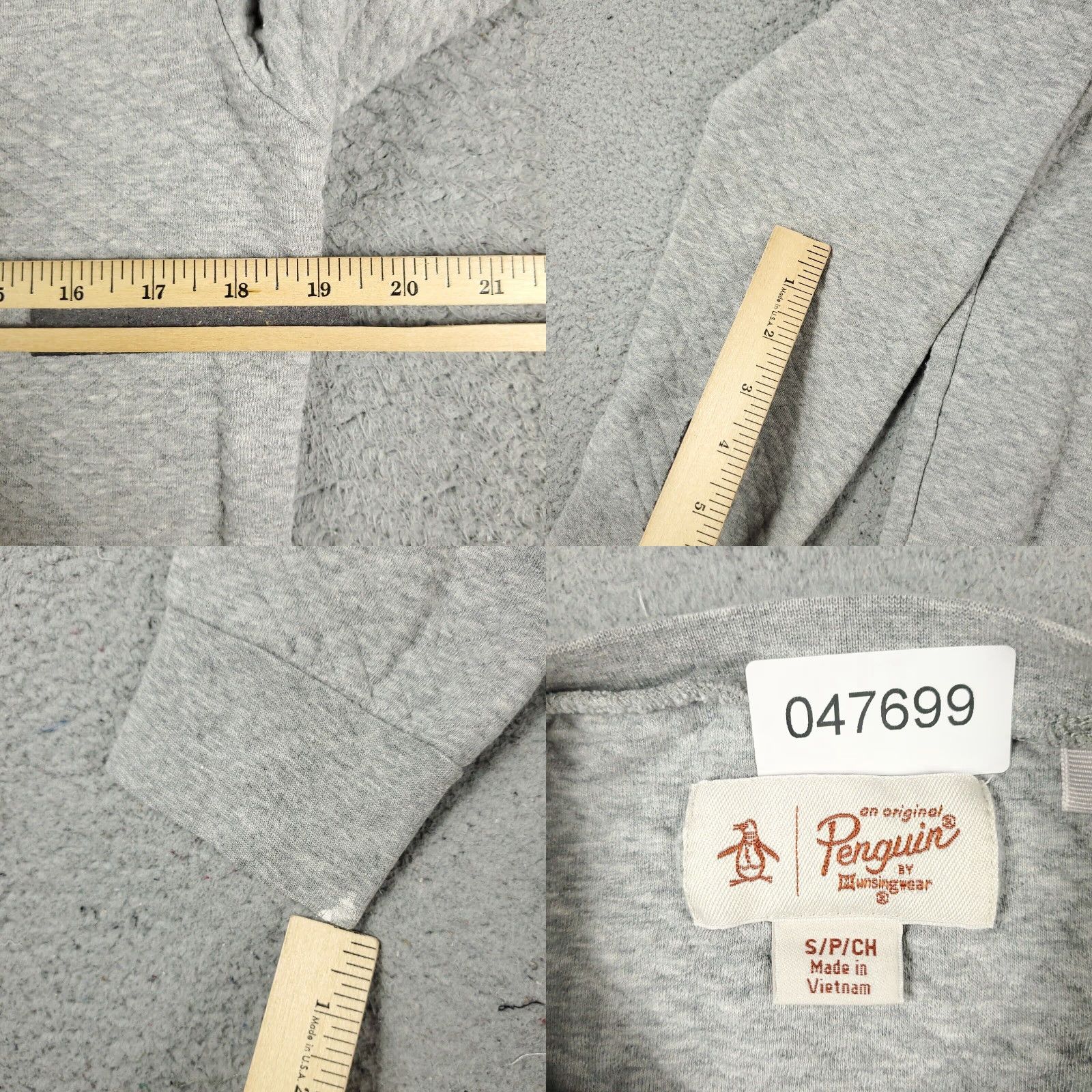 Original Penguin Original Penguin Mens Gray Crew Neck Pullover Sweater Small Long Sleeve Cotton Knit Size US S / EU 44-46 / 1 - 8 Thumbnail