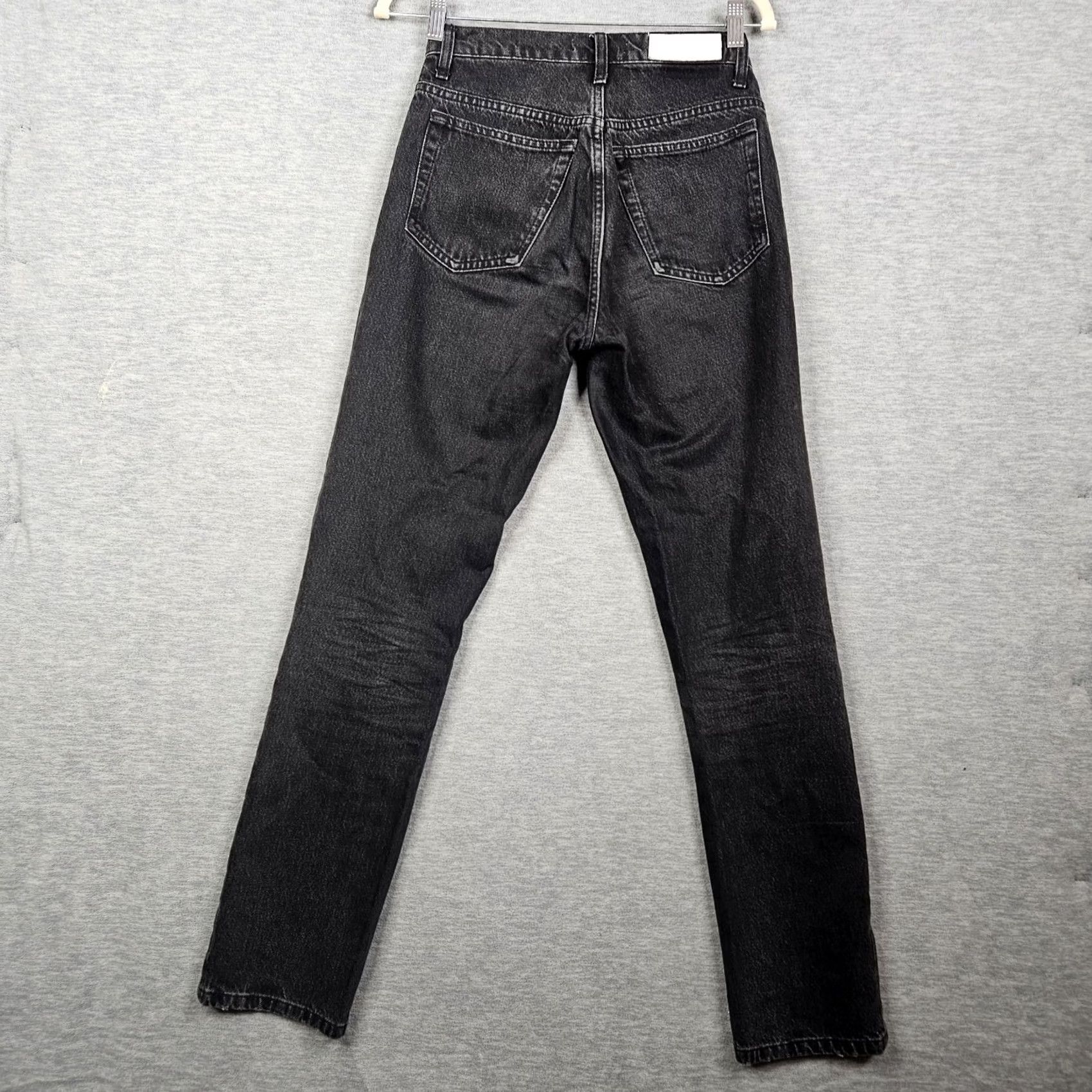 RE/DONE Re/Done Jeans Women’s Dark Wash Cotton 5-Pocket Straight Leg Size 2 Black Denim Vintage? No — Solid Brown? (No) Size 26" / US 2 / IT 38 - 2 Thumbnail