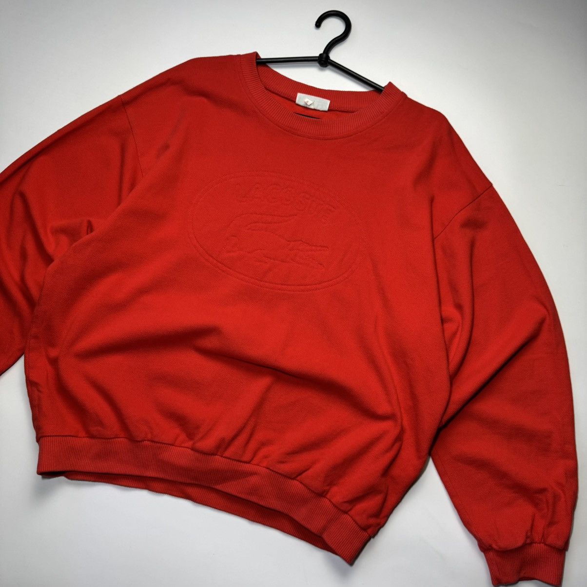 Lacoste Vintage Sweatshirt Chemise Lacoste Big Logo Oversized Fit Size US M / EU 48-50 / 2 - 2 Thumbnail